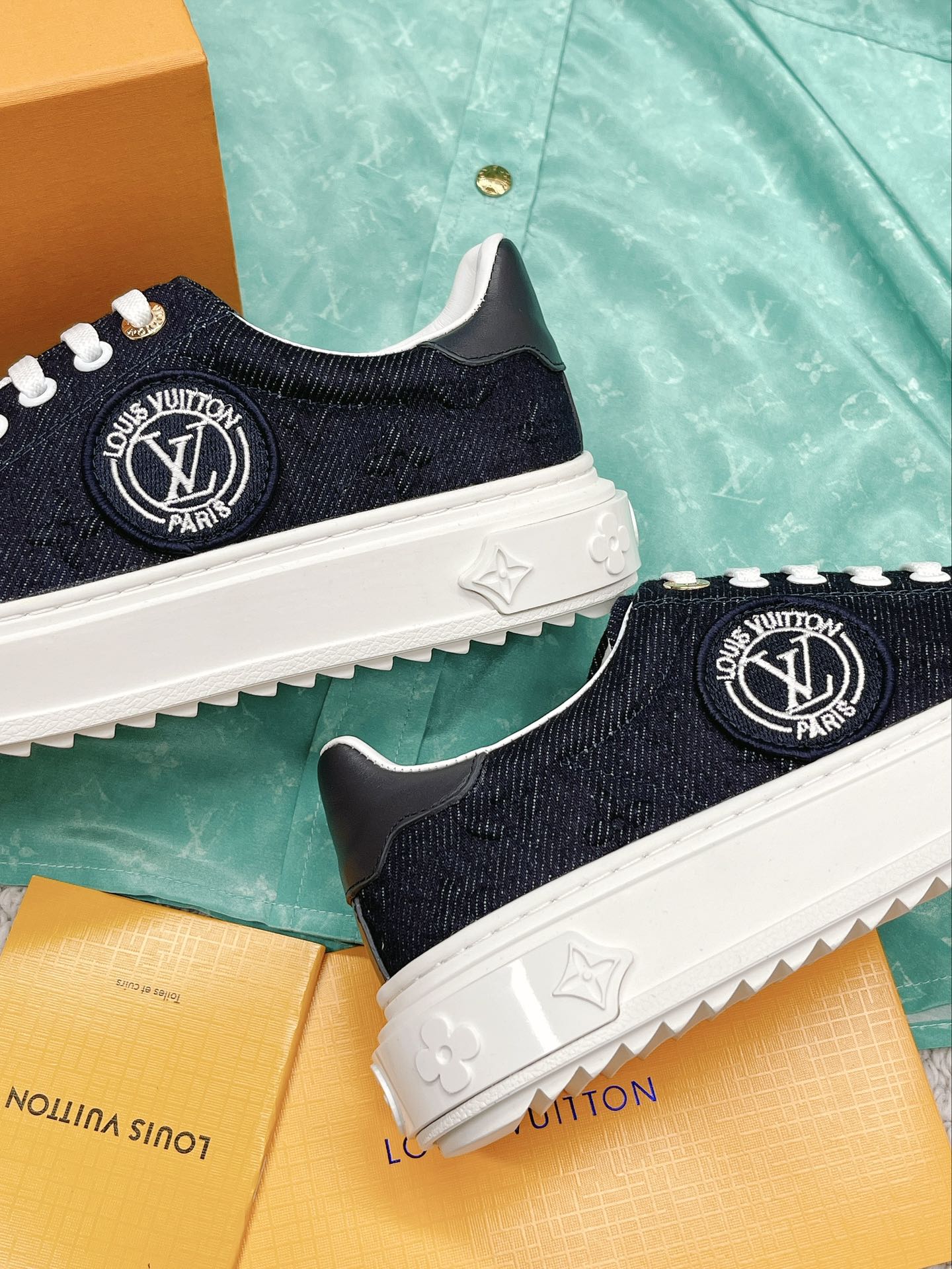 Louis Vuitton Women's Time Out Sneaker Blue For Women LV 1AADMG - Soul Replicas