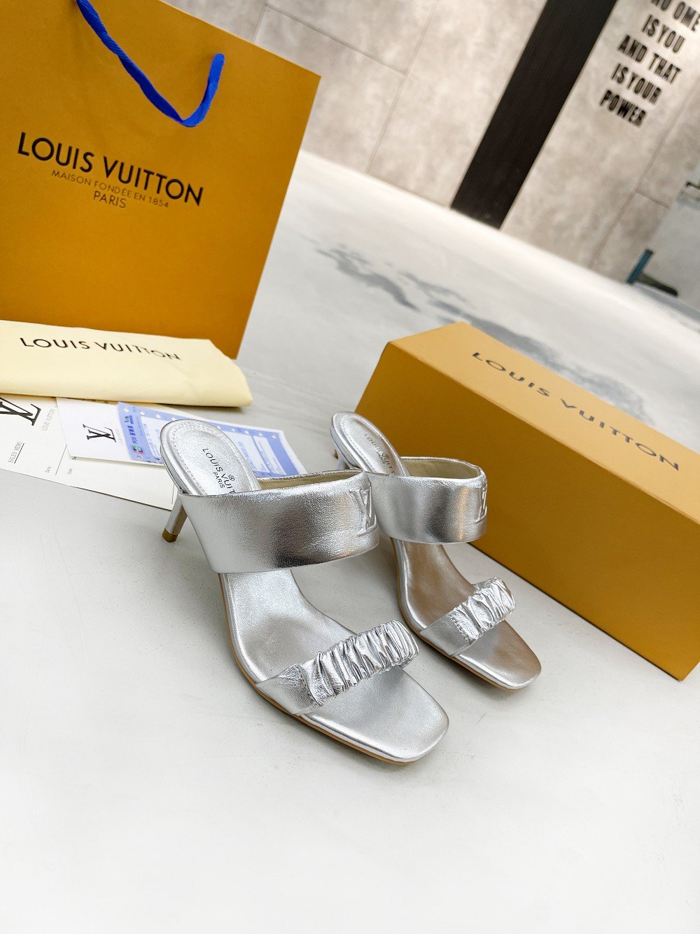 Louis Vuitton Women's Drapy Mule Sliver For Women LV - Soul Replicas