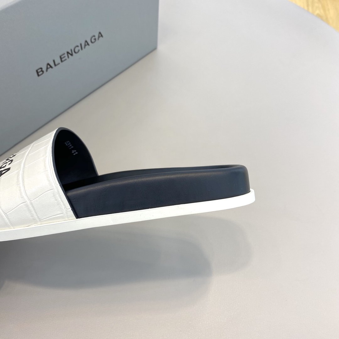 Balenciaga Slide Sandal White For Women - Soul Replicas