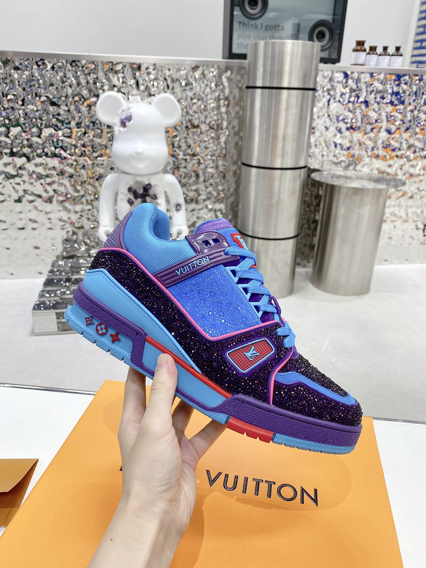 Louis Vuitton Women's LV Trainers Blue For Women LV - Soul Replicas