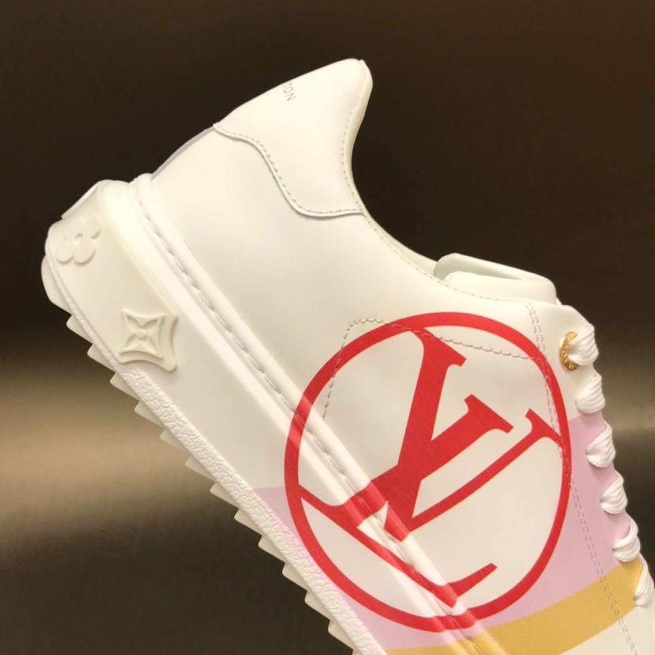 Louis Vuitton Time Out Sneaker White/Red For Women LV - Soul Replicas