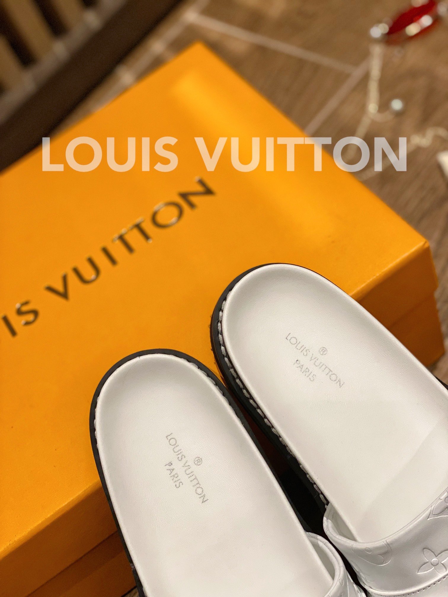 Louis Vuitton Sunset Flat Comfort Mule White For Women LV - Soul Replicas