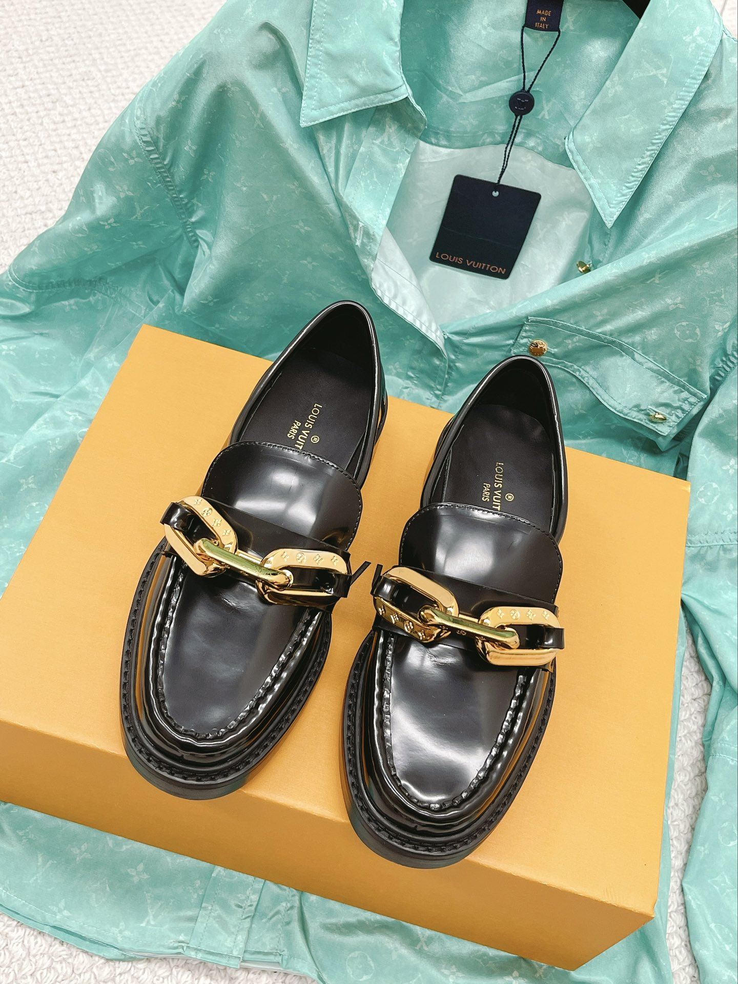 Louis Vuitton Women's Academy Loafer Black For Women LV - Soul Replicas