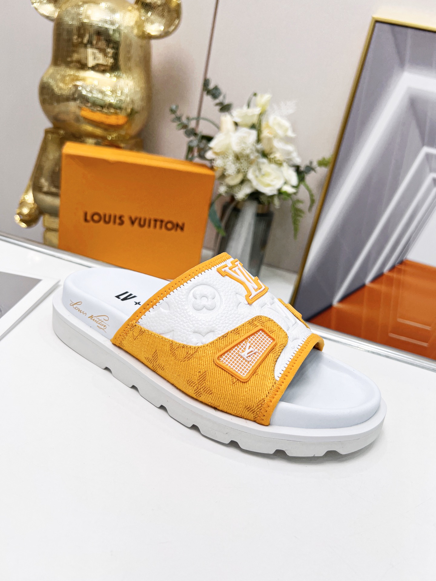Louis Vuitton Women's Pool Pillow Comfort Mule Orange For Women LV - Soul Replicas
