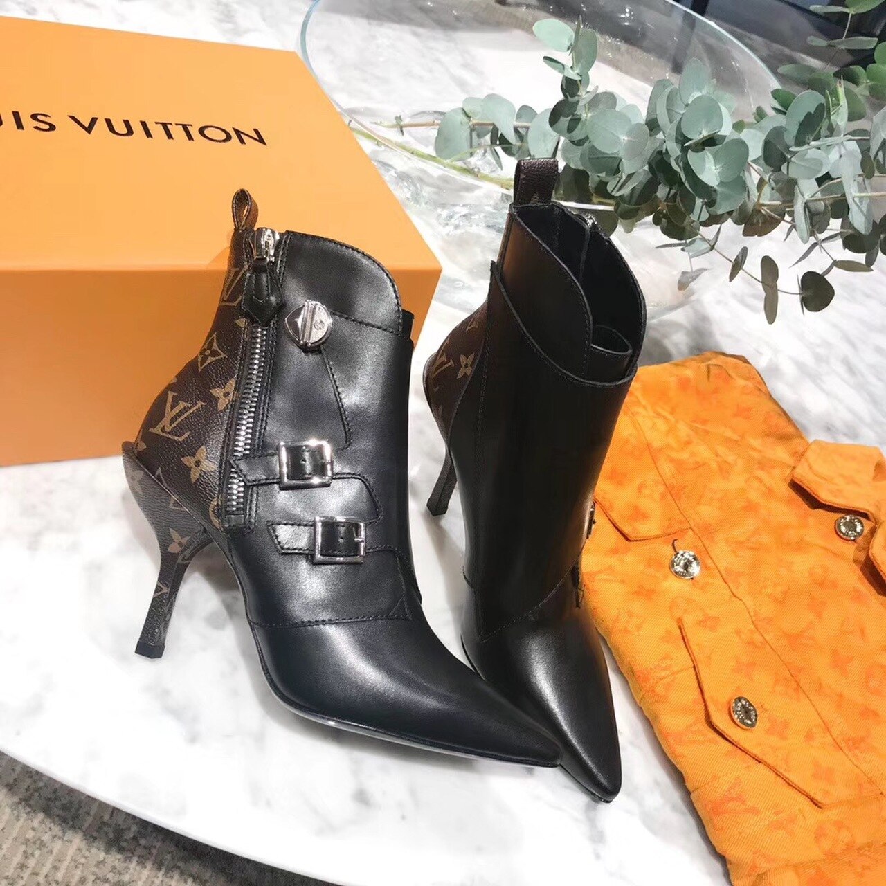 Louis Vuitton LV Janet Ankle Boot Black For Women LV - Soul Replicas