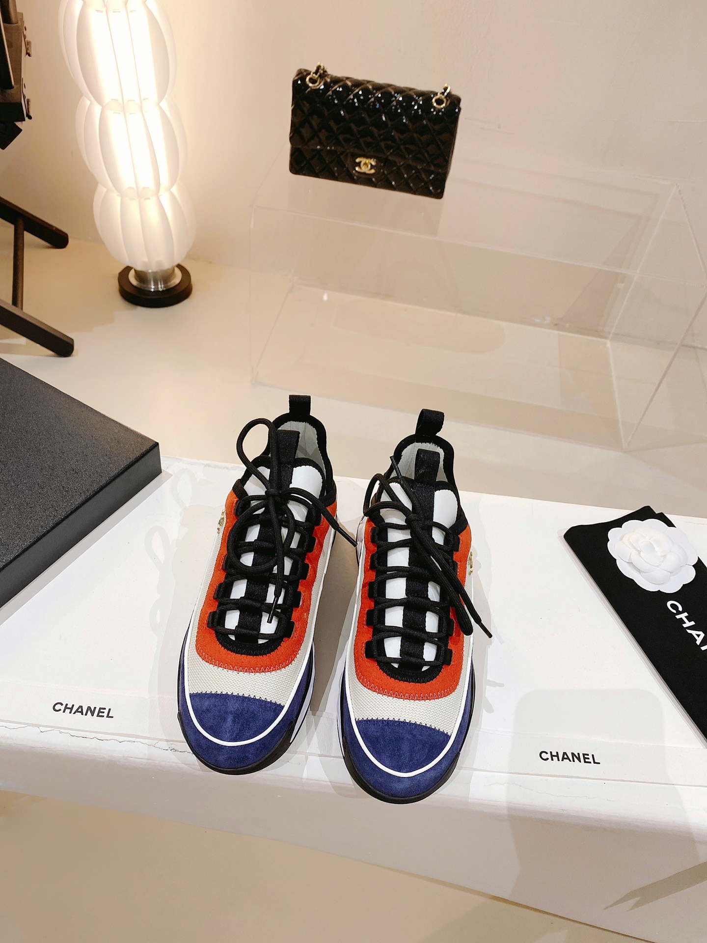Chanel Women's Sneakers Orange And Blue For Women - Soul Replicas