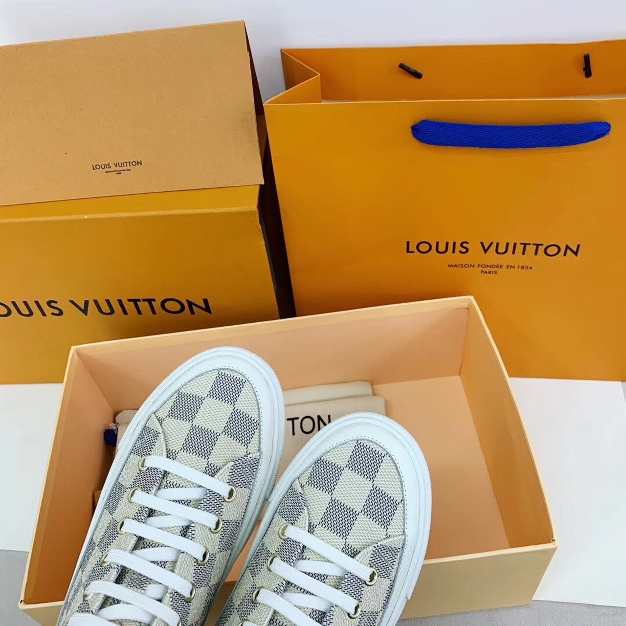 Louis Vuitton Stellar Sneaker Boot Damier Denim Grey For Women LV - Soul Replicas