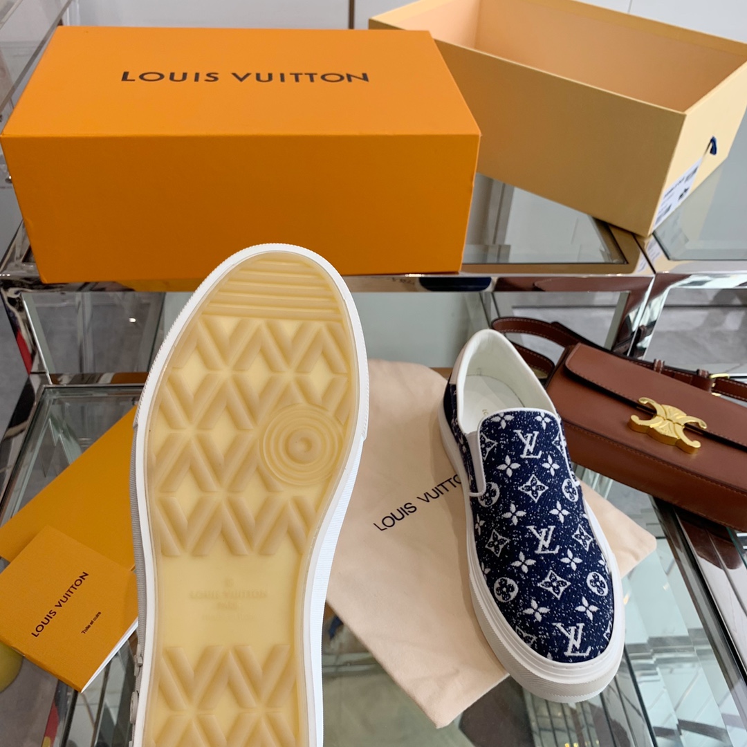 Louis Vuitton Women's Trocadero Slip On Dark Blue For Women LV - Soul Replicas