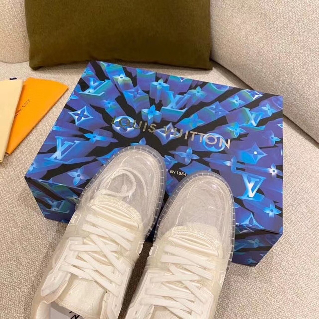 Louis Vuitton Trainer Sneaker Transparent Virgil Abloh For Women LV - Soul Replicas