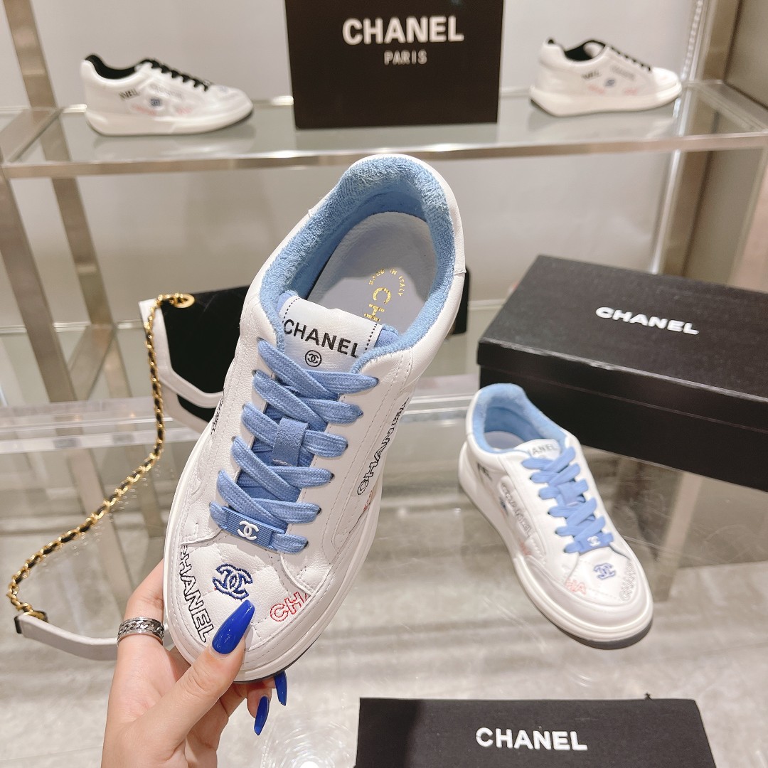 Chanel Women's Sneakers Blue For Women - Soul Replicas