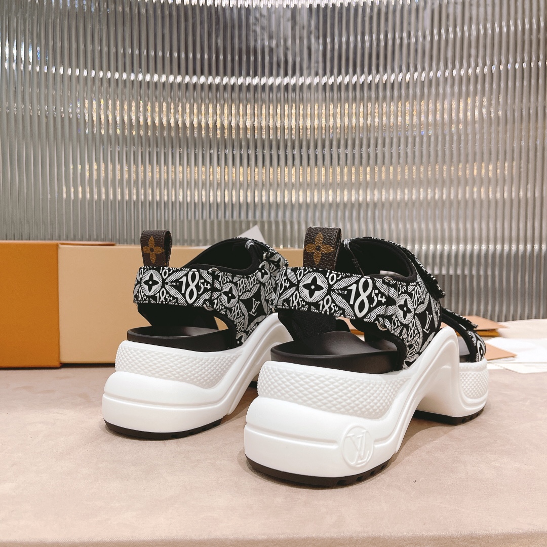 Louis Vuitton Women's LV Archlight Flat Sandal Black For Women LV - Soul Replicas