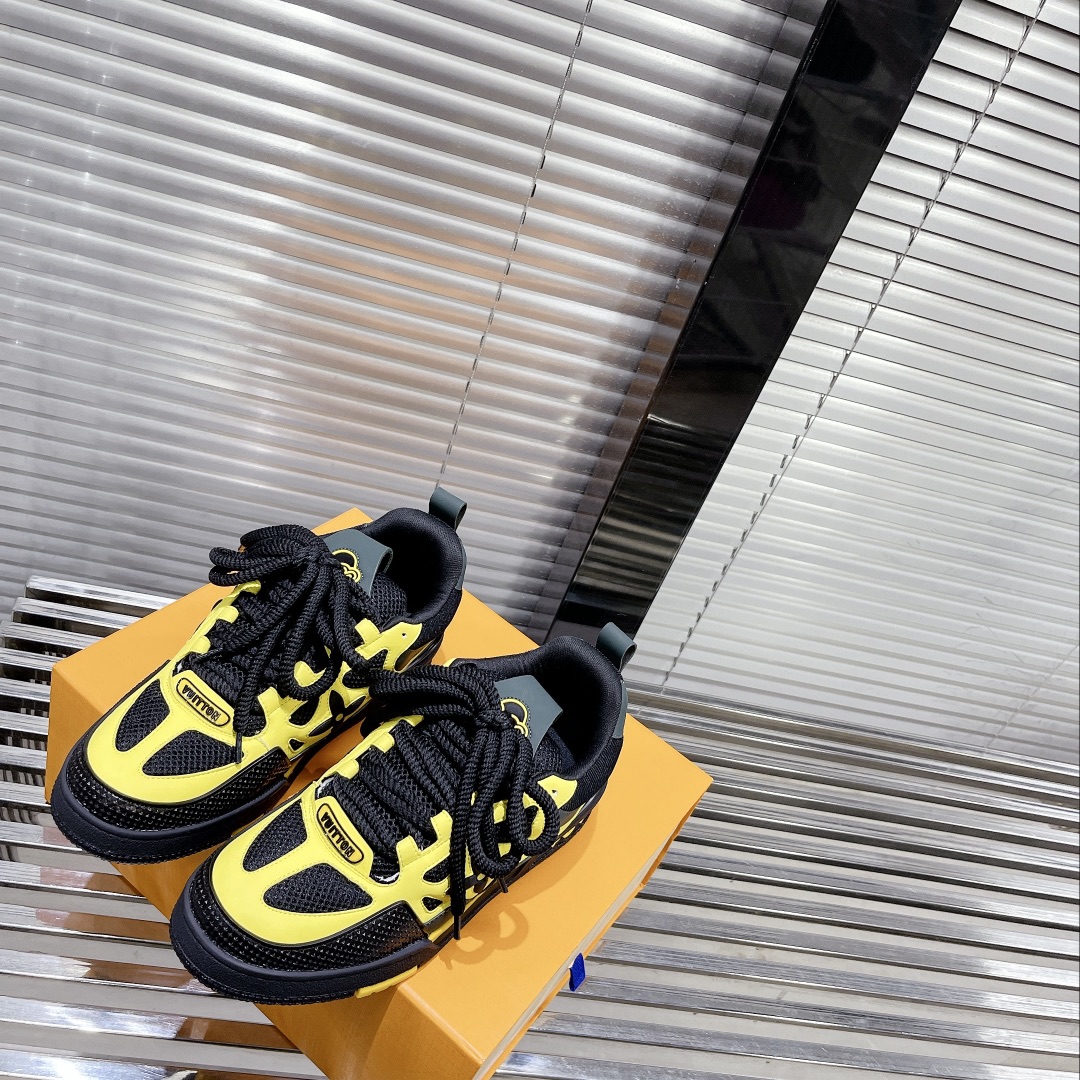 Louis Vuitton Women's Skate Sneakers Yellow For Women LV - Soul Replicas