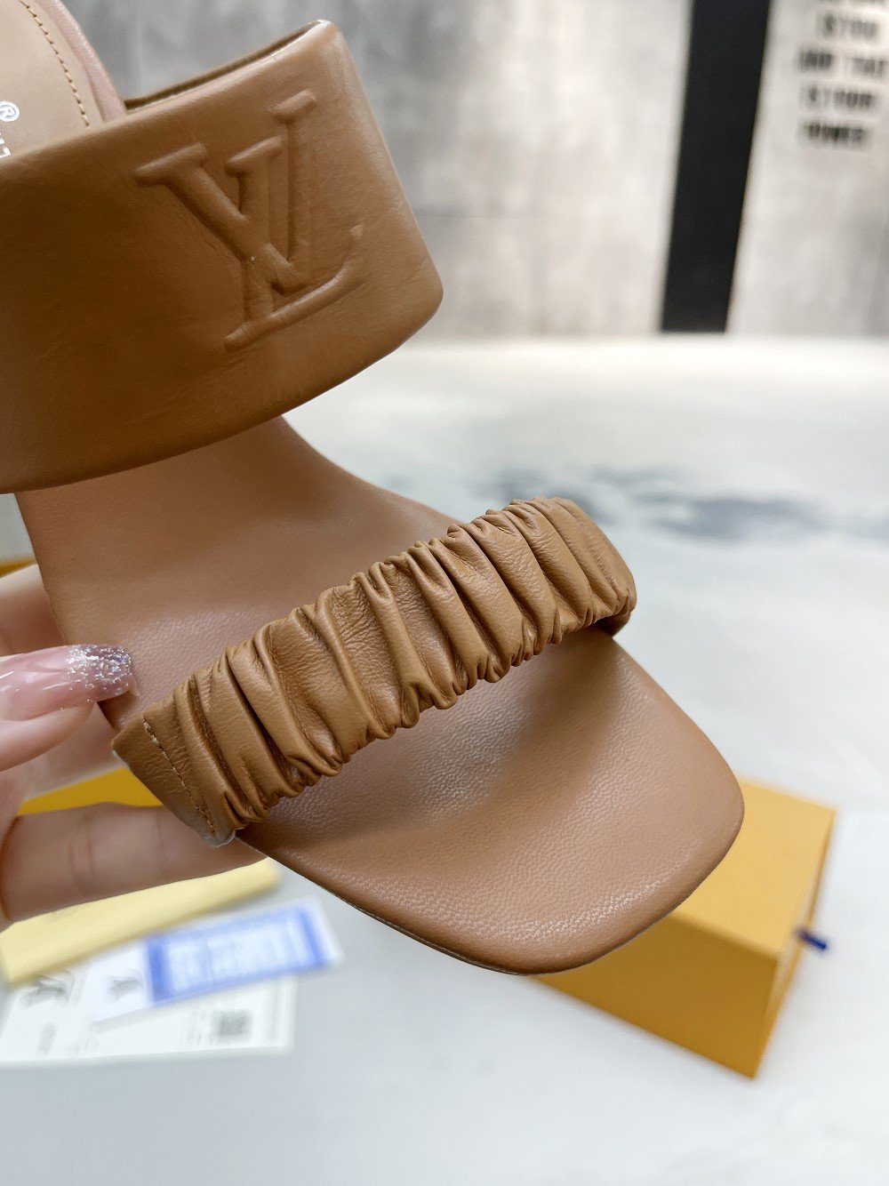 Louis Vuitton Women's Drapy Mule Brown For Women LV - Soul Replicas