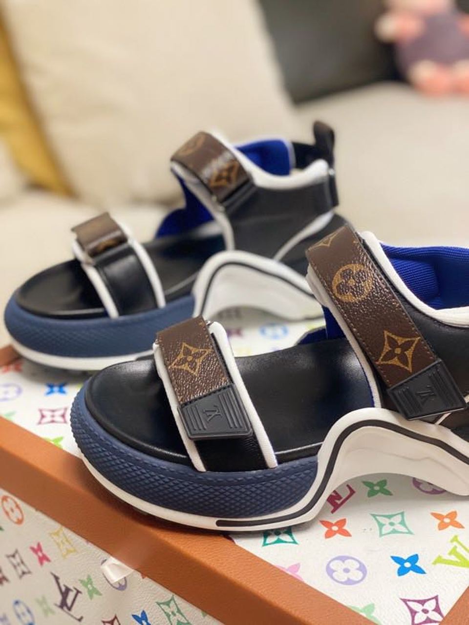 Louis Vuitton LV Archlight Flat Sandal Satin Black/Brown For Women LV - Soul Replicas