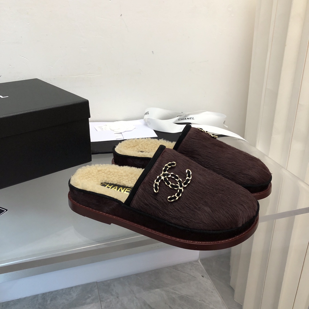Chanel Women's Mules With Opens Heels Burgundy For Women G38648 Y56034 K4742 - Soul Replicas