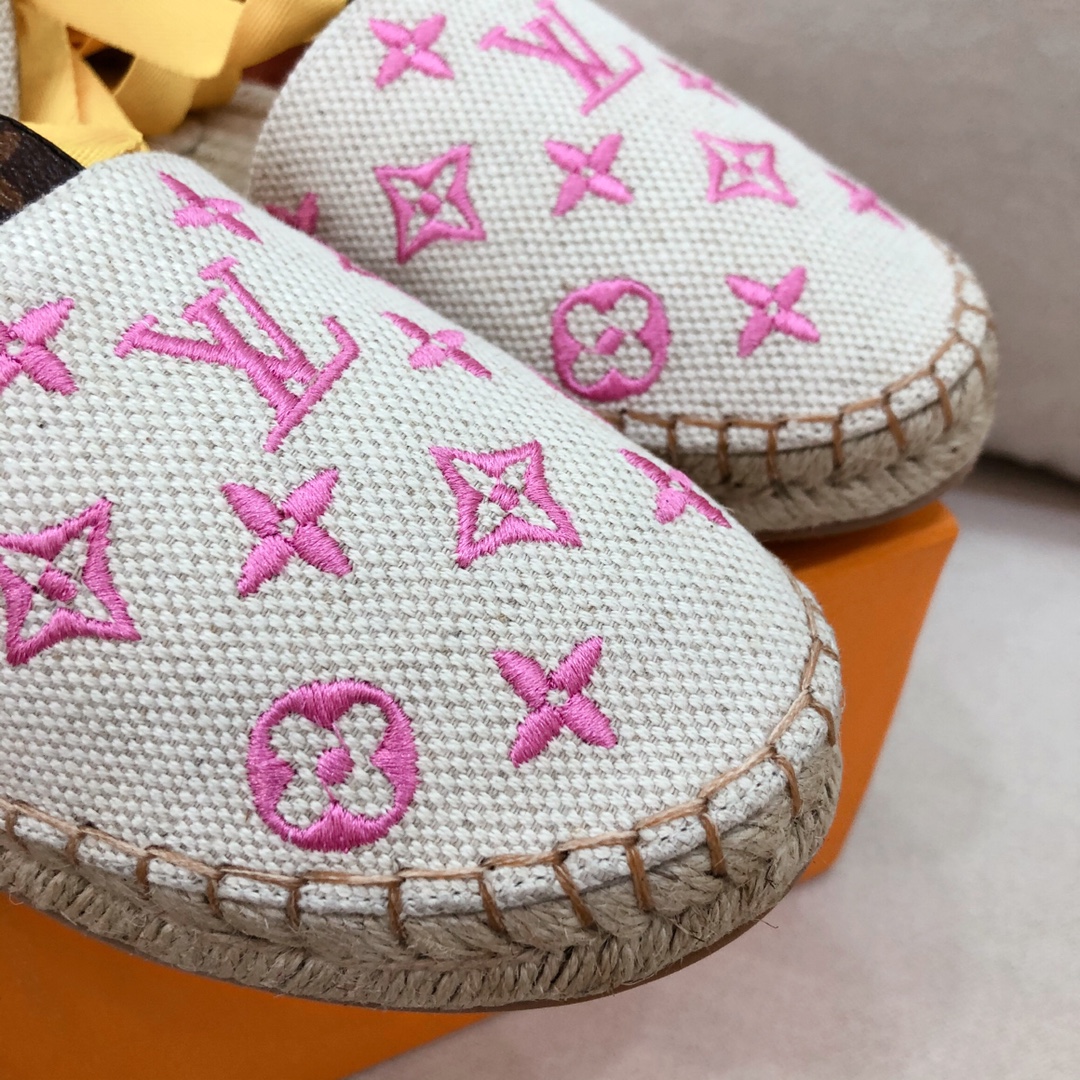 Louis Vuitton Women's Starboard Flat Espadrille Pink For Women LV - Soul Replicas