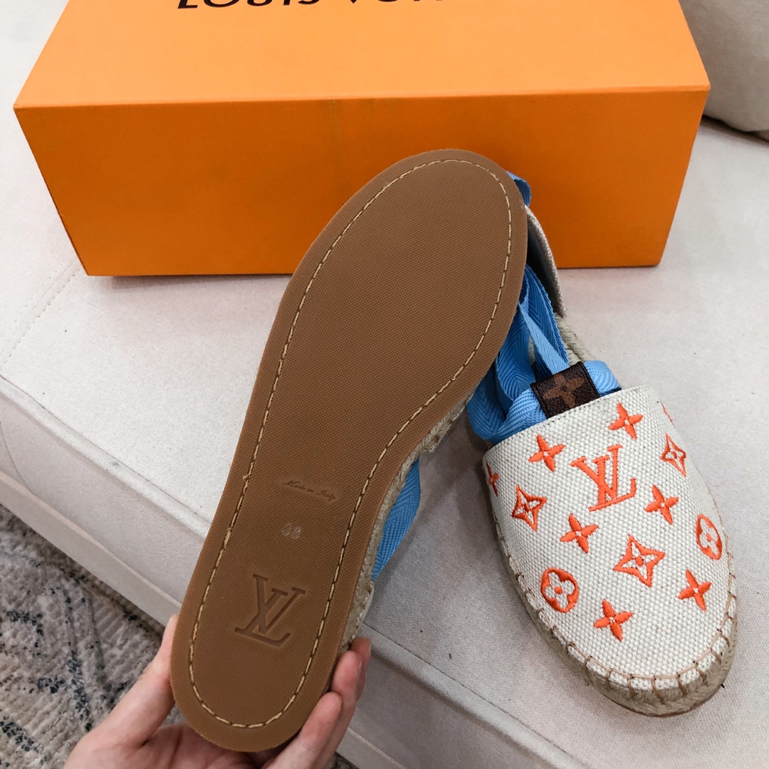 Louis Vuitton Women's Starboard Flat Espadrille Orange For Women LV - Soul Replicas
