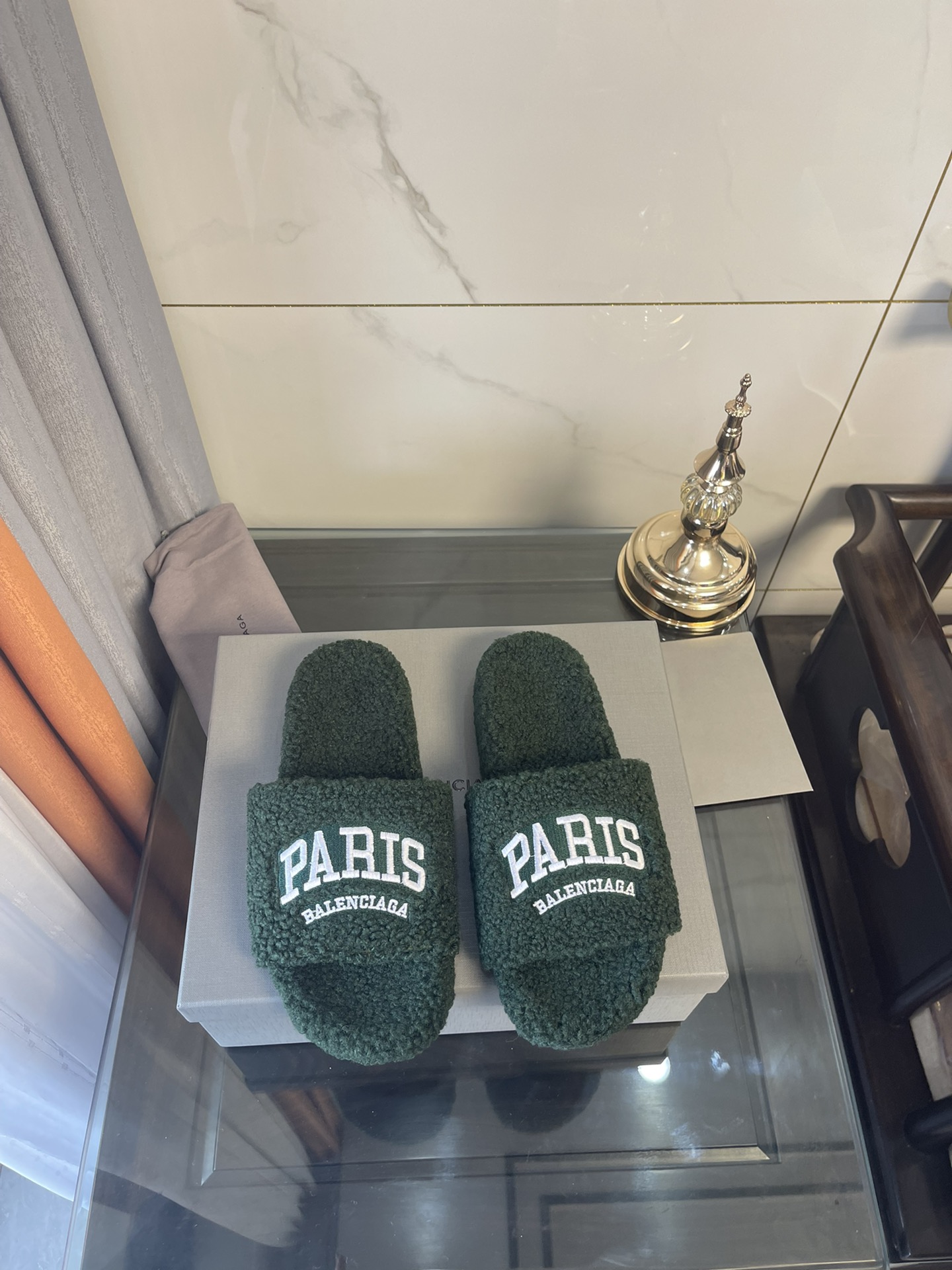 Balenciaga Furry Slide Sandal Black For Women - Soul Replicas