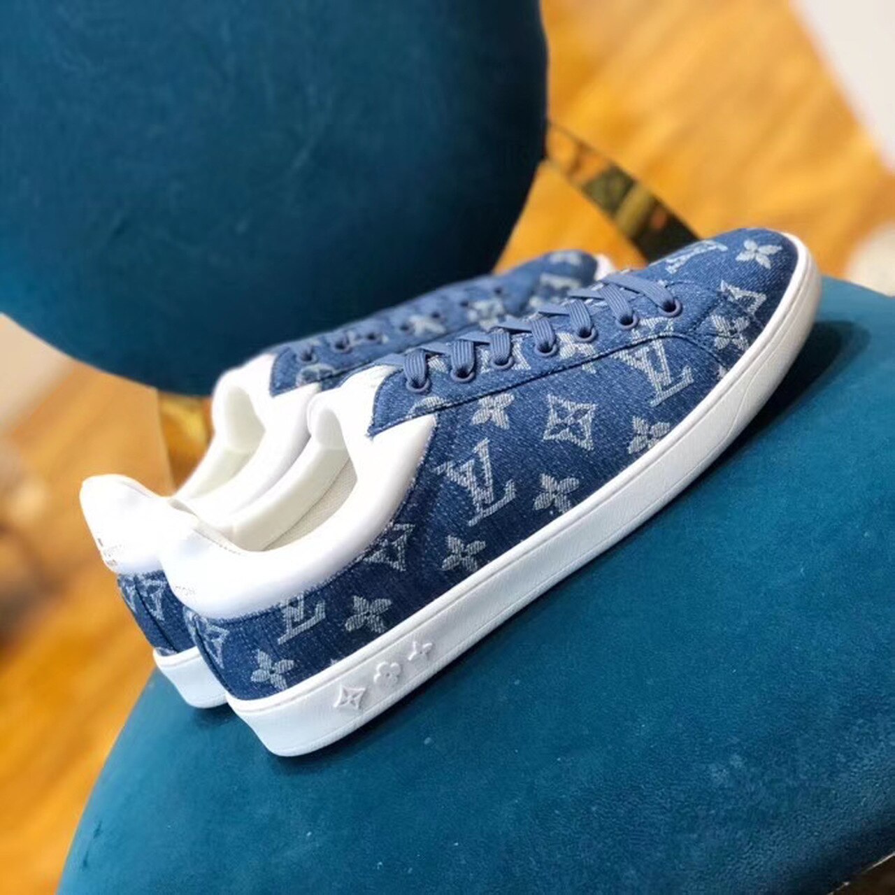 Louis Vuitton Luxembourg Sneaker Monogram Canvas Blue For Women LV - Soul Replicas