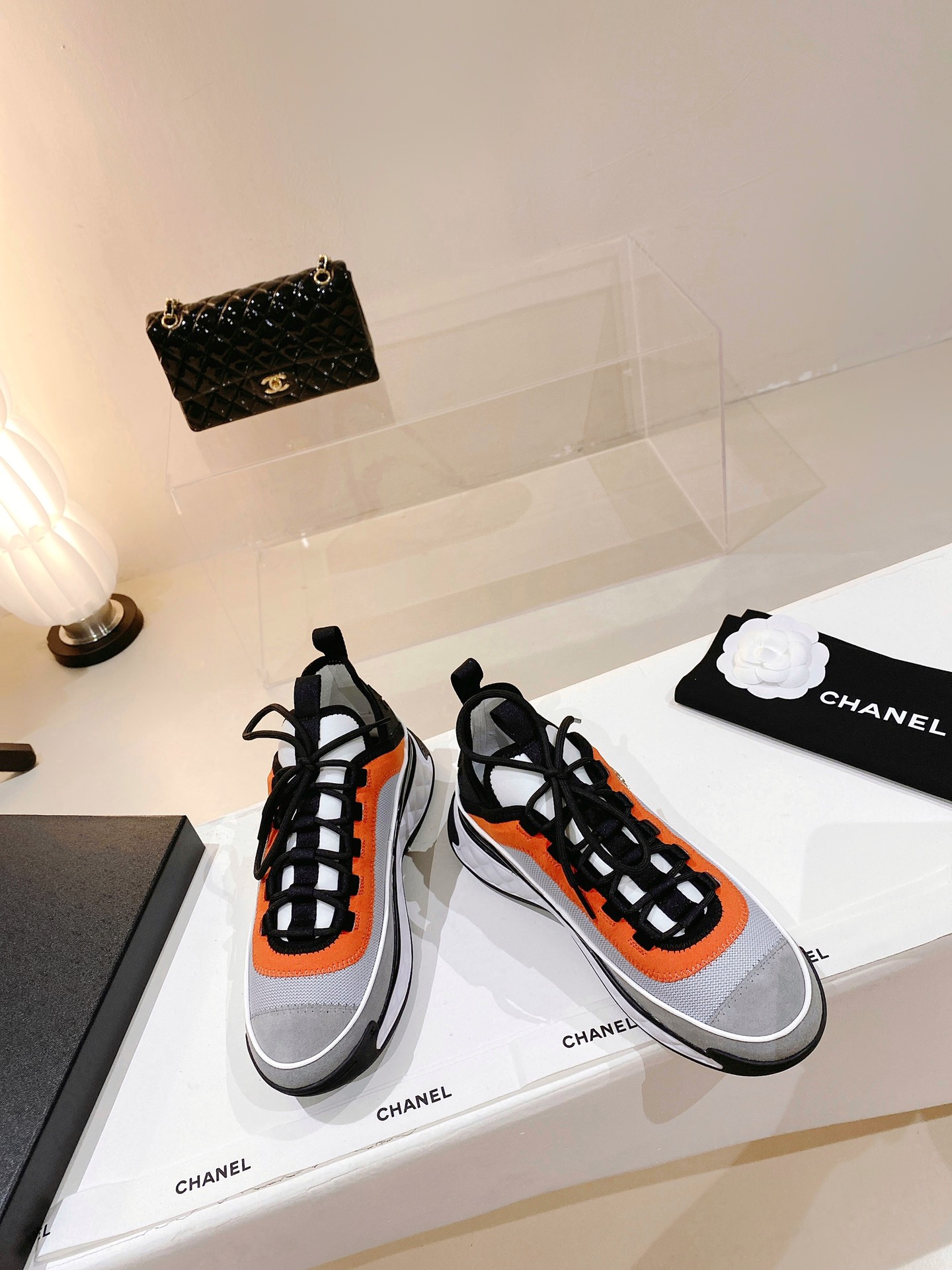 CHANEL WOMEn's Sneakers Orange And Green For Women - Soul Replicas