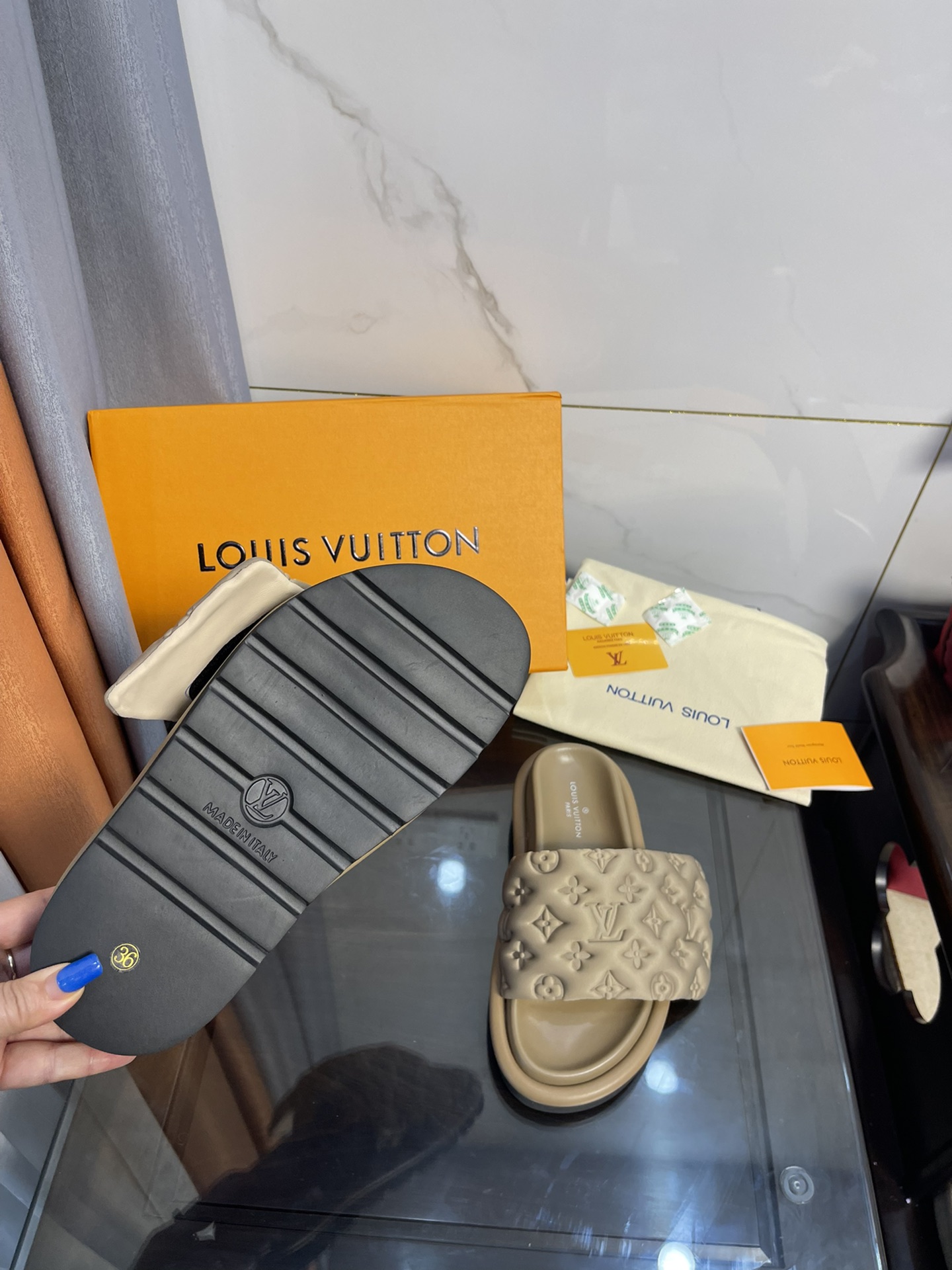 Louis Vuitton Women's Pool Pillow Comfort Flat Mule Brown For Women LV - Soul Replicas