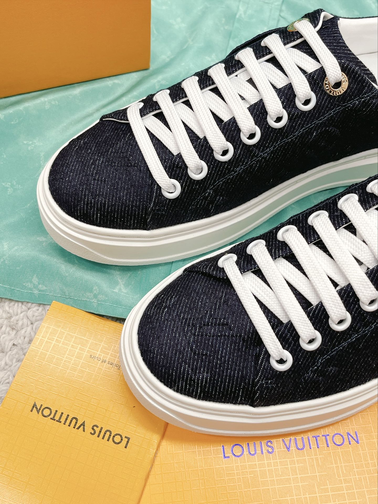 Louis Vuitton Women's Time Out Sneaker Blue For Women LV 1AADMG - Soul Replicas