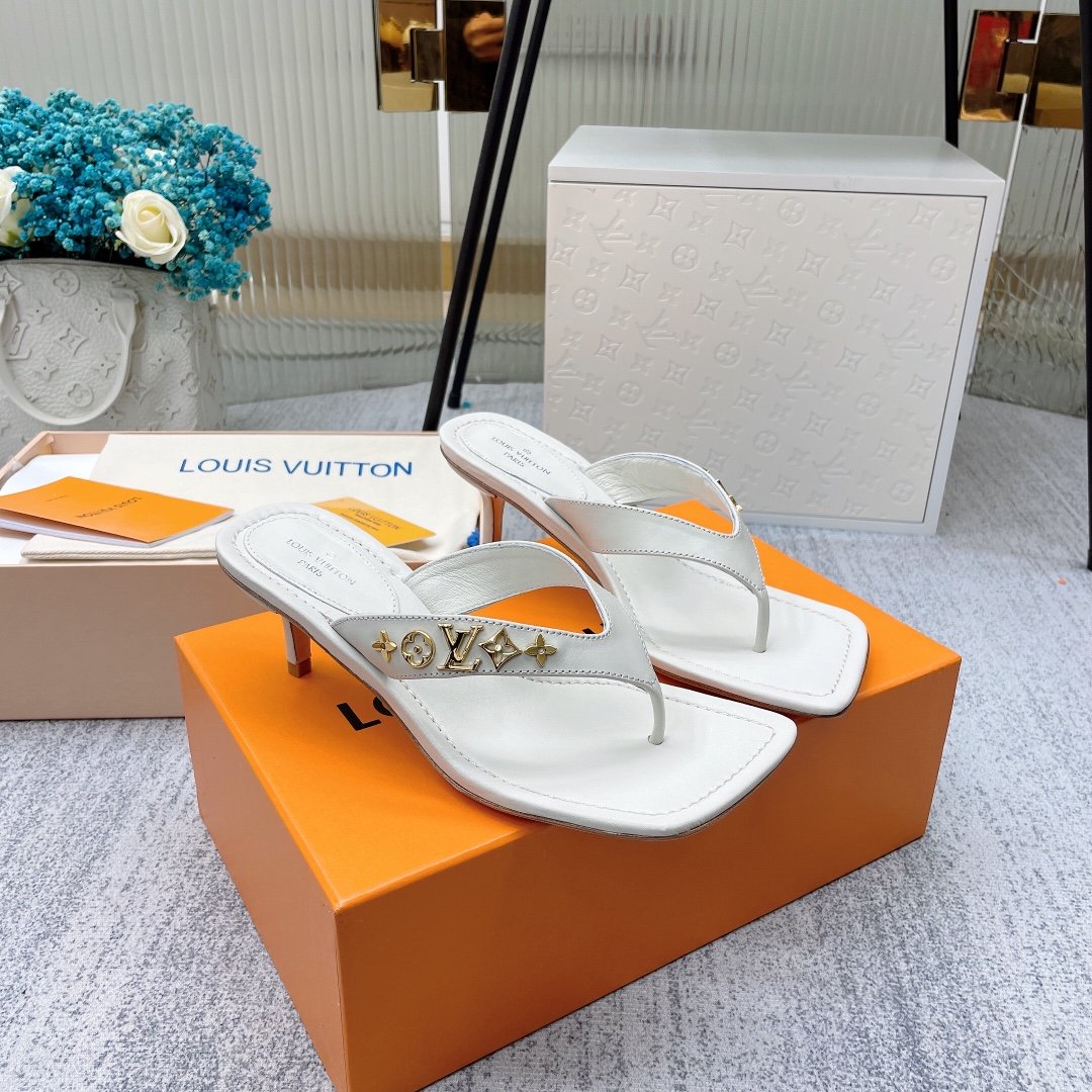 Louis Vuitton Women's Signature Thong White For Women LV 1A9QGJ - Soul Replicas