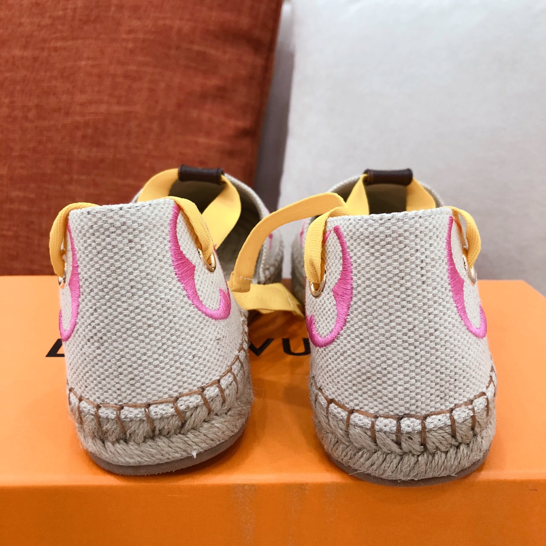 Louis Vuitton Women's Starboard Flat Espadrille Pink For Women LV - Soul Replicas