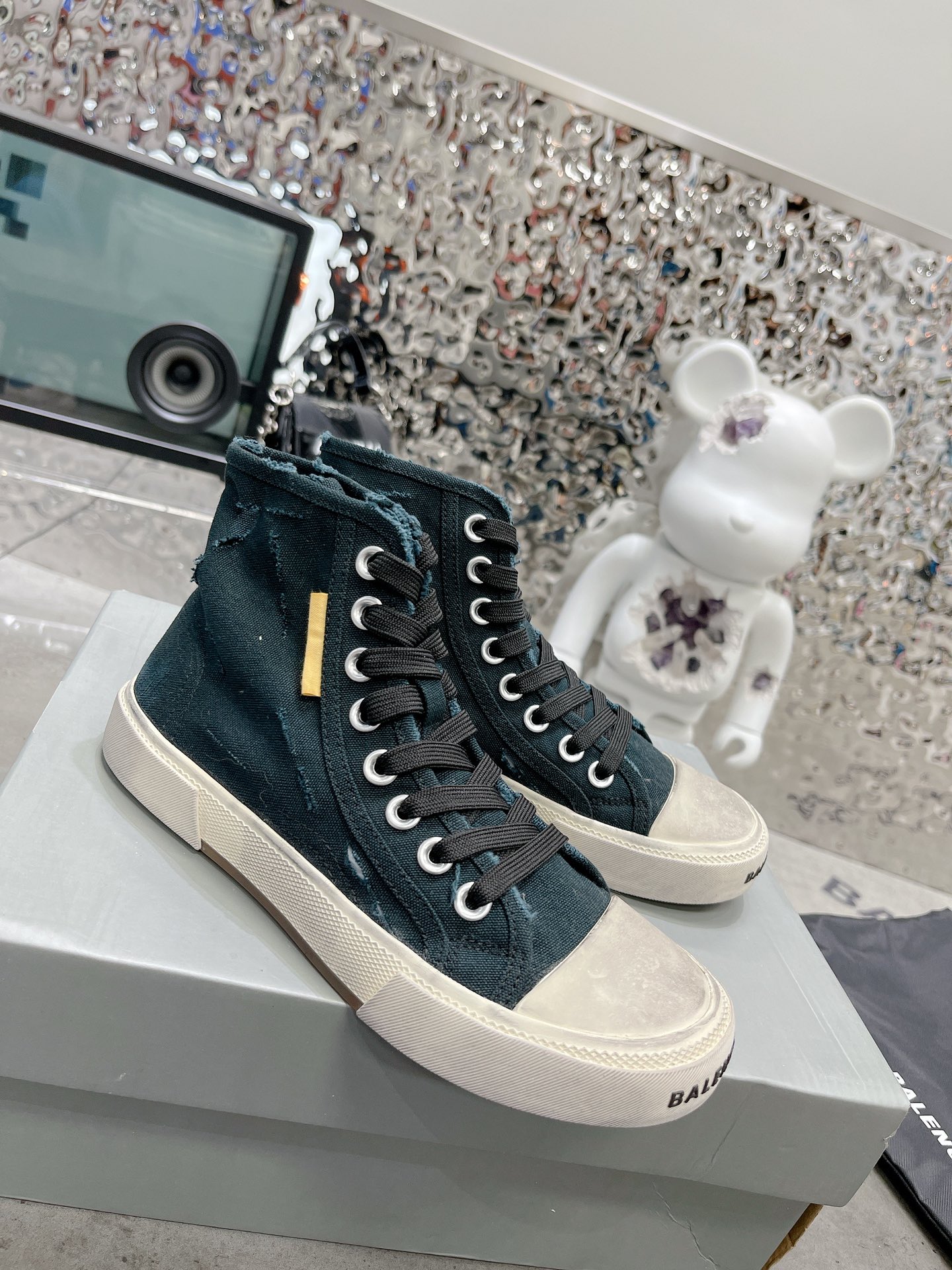 Balenciaga Paris High Top Trainers Black For Women - Soul Replicas