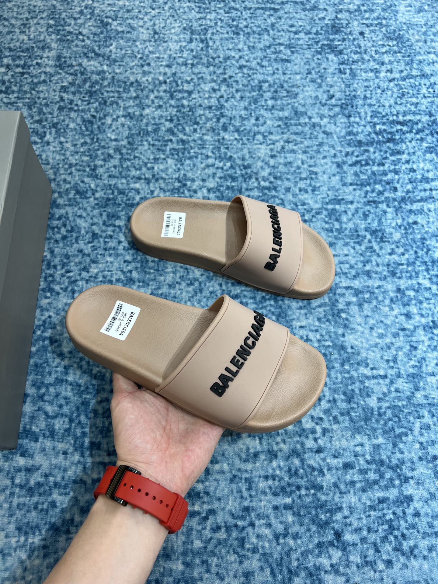 Balenciaga Pool Slide Sandal Beige For Women - Soul Replicas