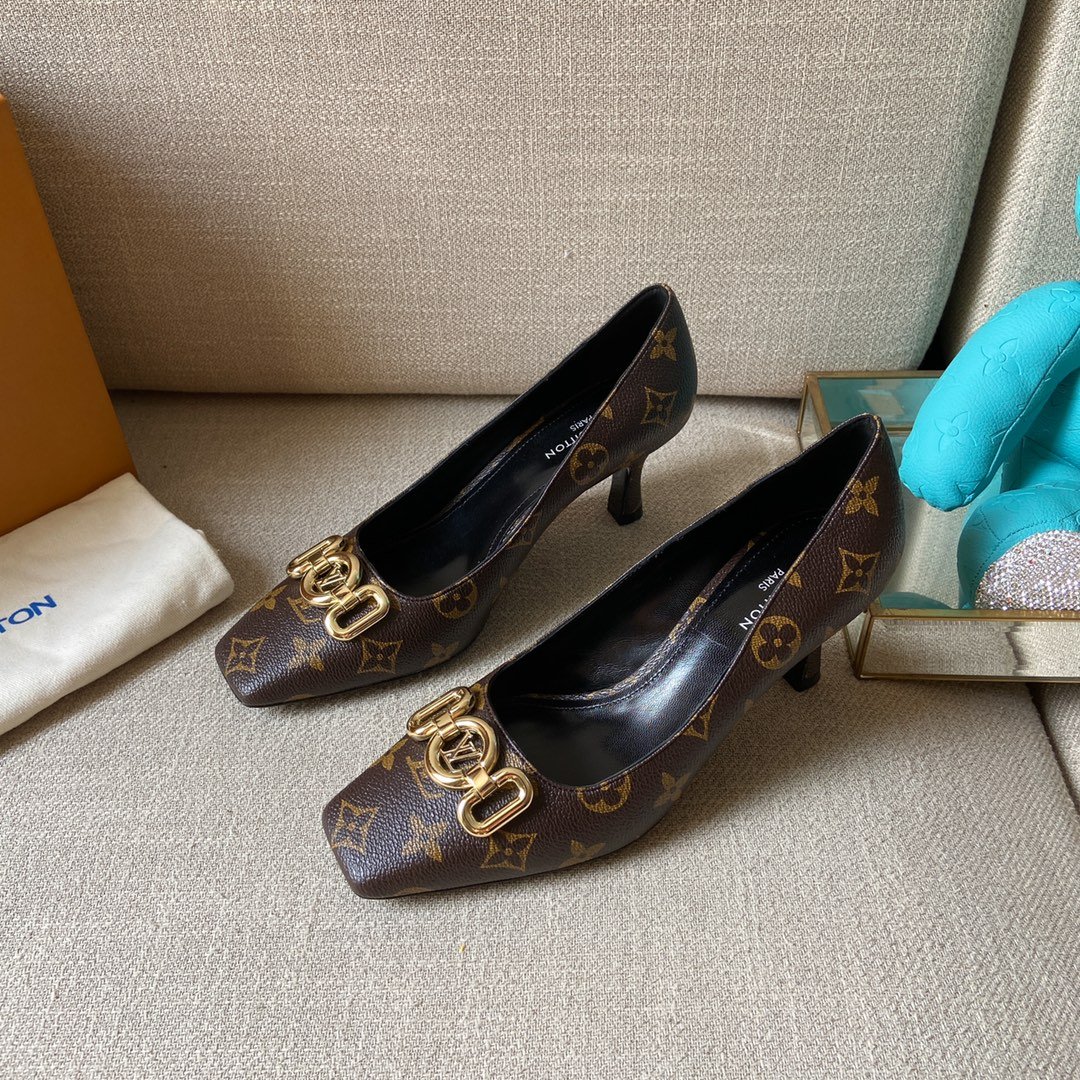 Louis Vuitton Women's Rotary Pump Cacao Brown For Women LV - Soul Replicas