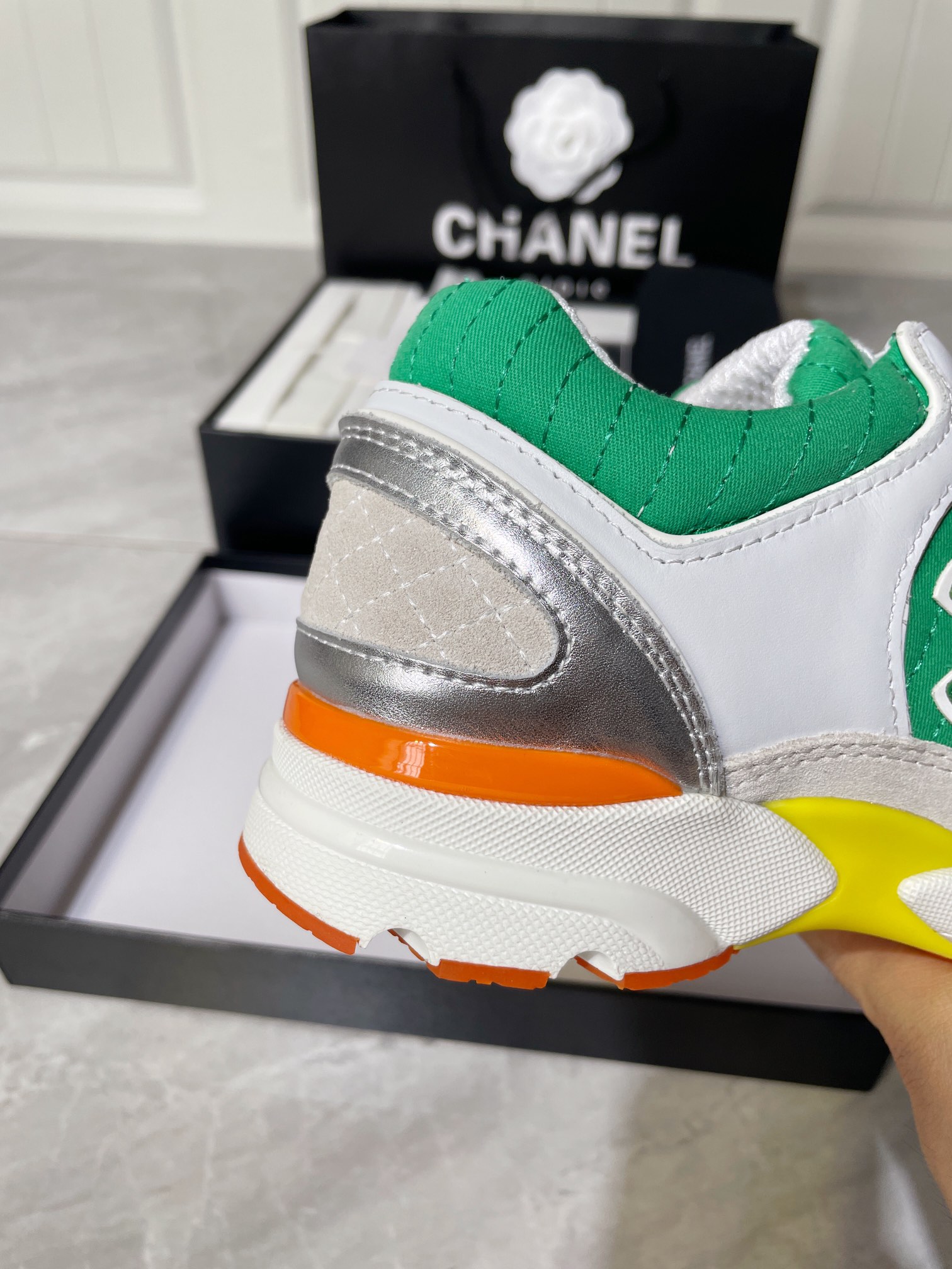 Chanel Women's Sneakers In Fabric Green For Women - Soul Replicas
