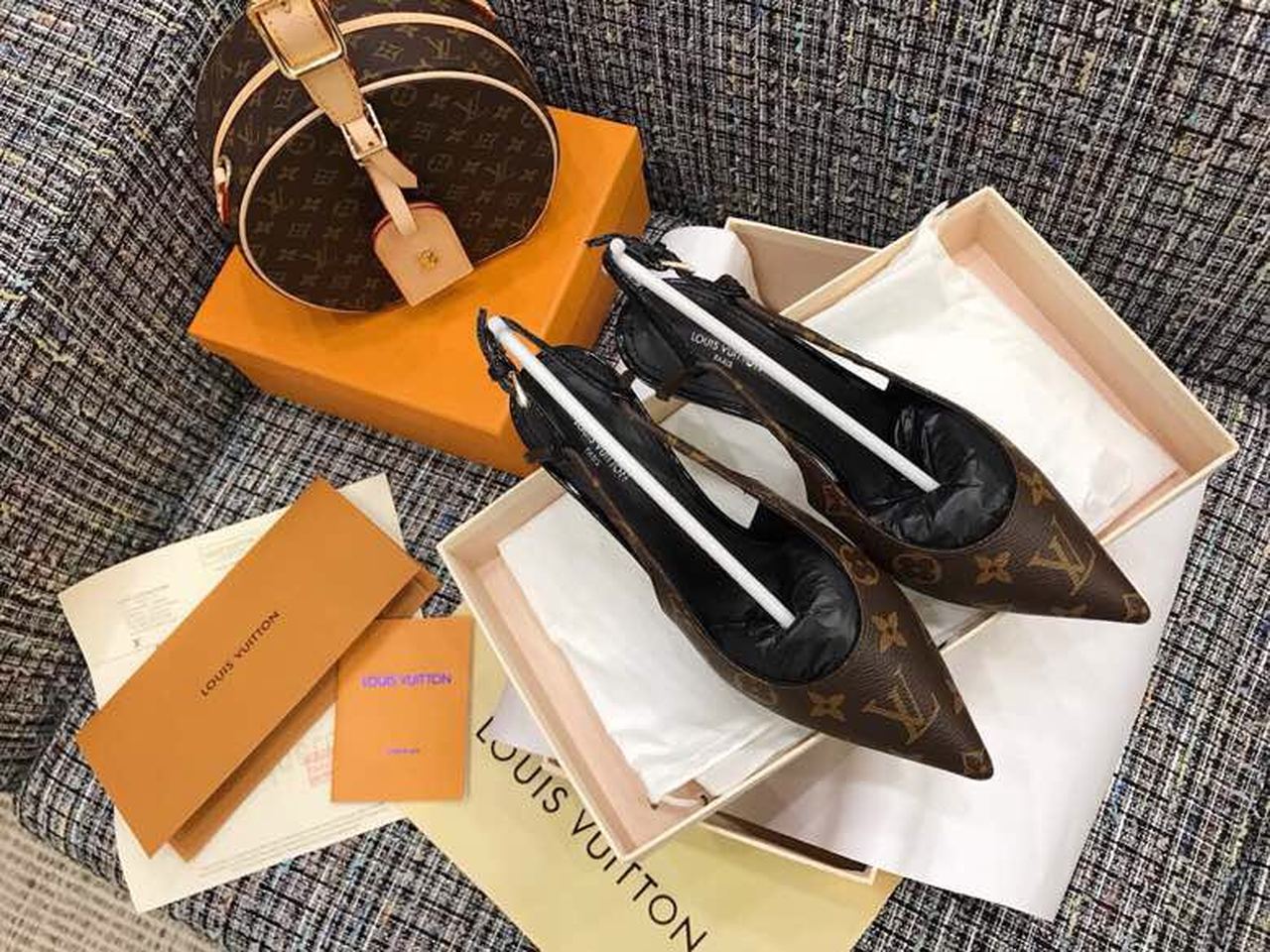 Louis Vuitton Ch?rie Slingback Pump Spring/Summer Collection 1A5BPP Brown - Soul Replicas