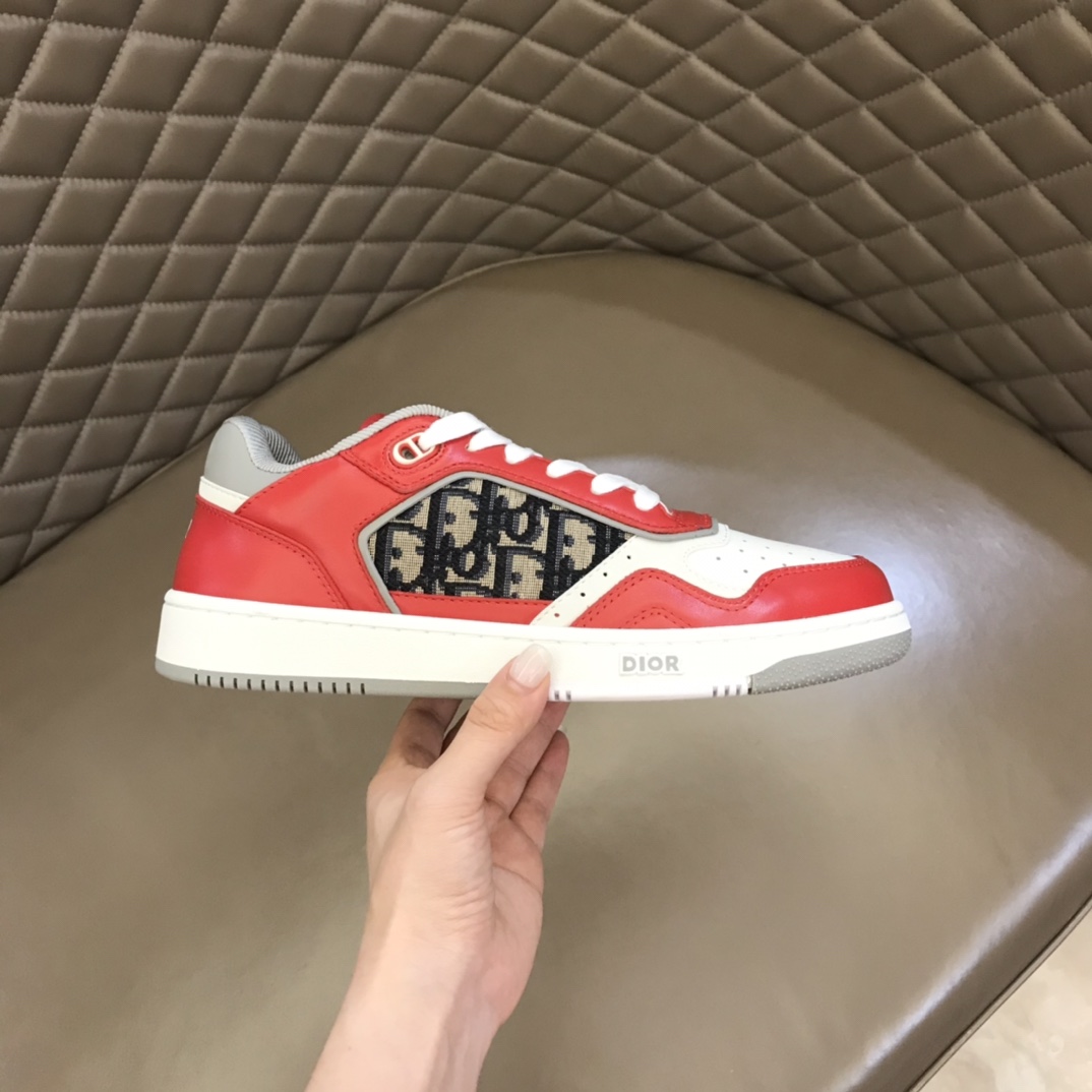 Christian Dior B27 Low-Top Sneaker Red For Men CD 3SN272ZIR_H360 - Soul Replicas