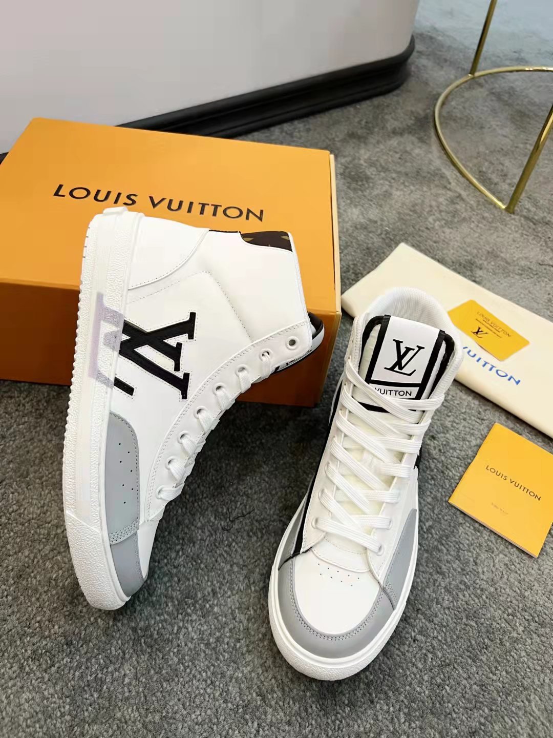 Louis Vuitton Charlie Sneaker Boot Mix Of Recycled And Bio Based Materials White For Women LV 1A9RYU - Soul Replicas