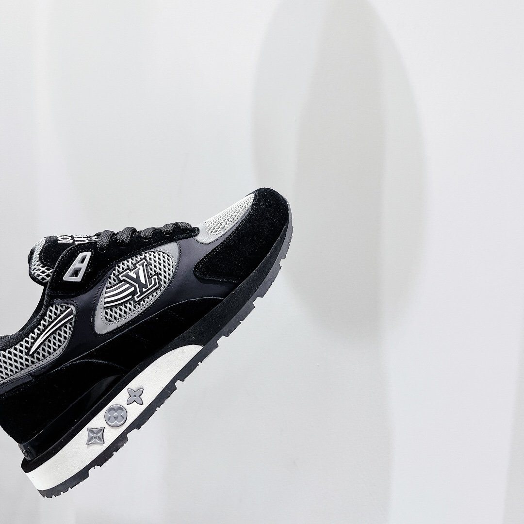 Louis Vuitton Run Away Sneaker Mesh Black For Women LV 1A9J1C - Soul Replicas