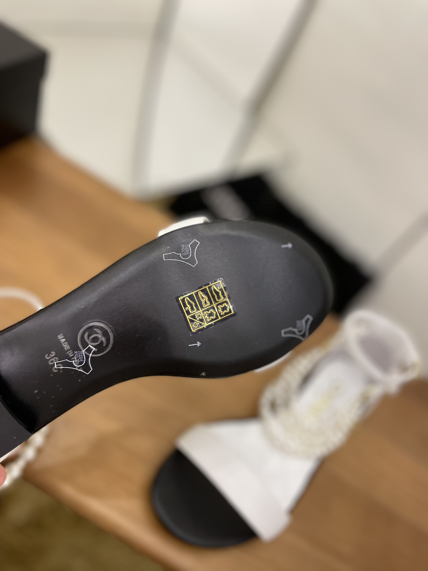 Chanel Women's Sandals With Imitation Pearls White For Women - Soul Replicas