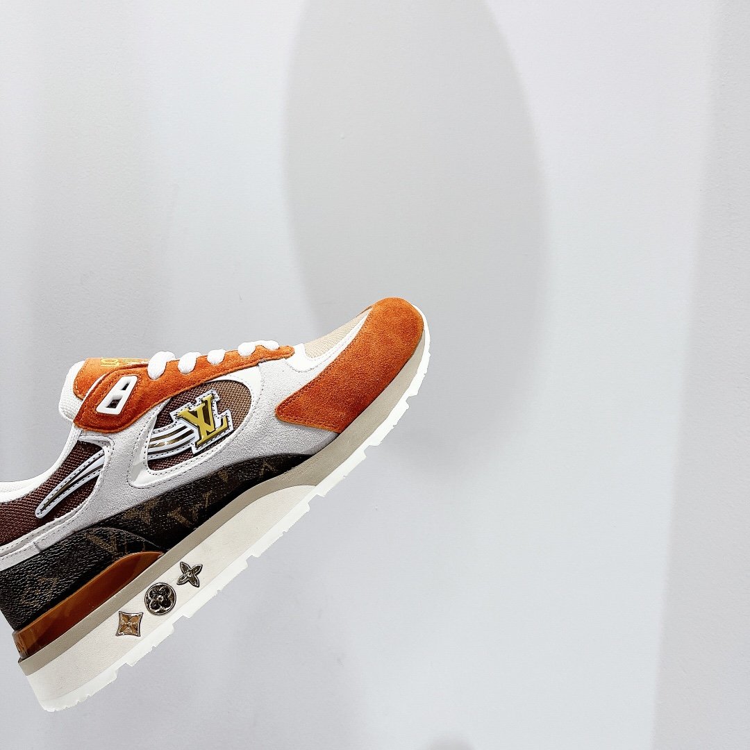 Louis Vuitton Run Away Sneaker Monogram Material Orange For Women LV - Soul Replicas
