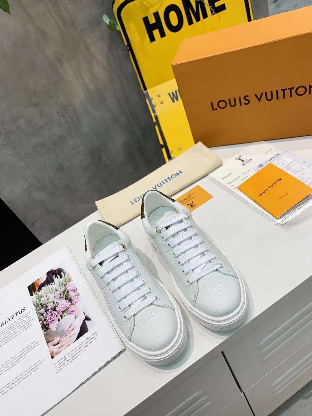 Louis Vuitton Time Out Sneaker White For Women LV - Soul Replicas