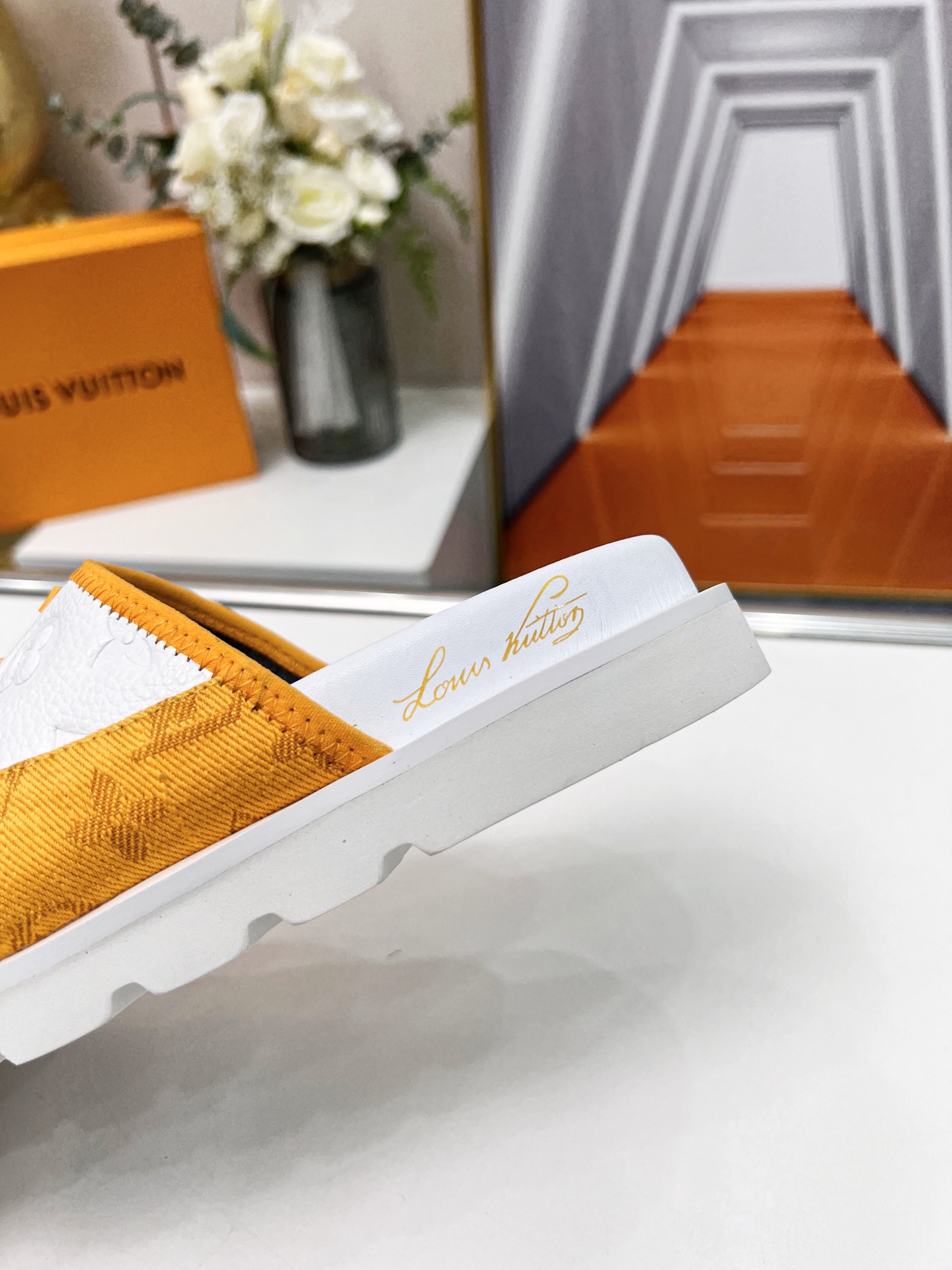 Louis Vuitton Women's Pool Pillow Comfort Mule Orange For Women LV - Soul Replicas