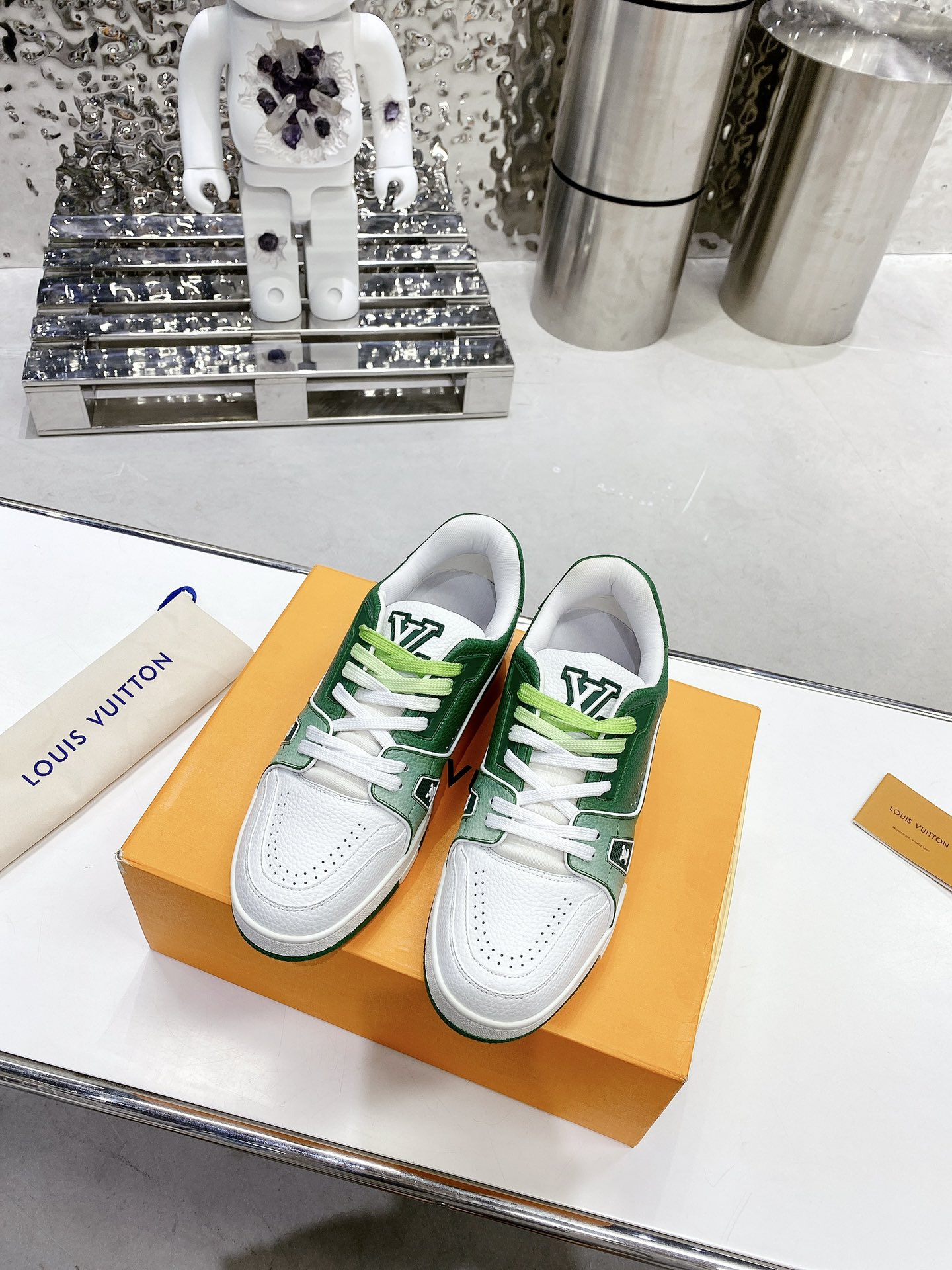 Louis Vuitton Women's LV Trainers Green For Women LV - Soul Replicas
