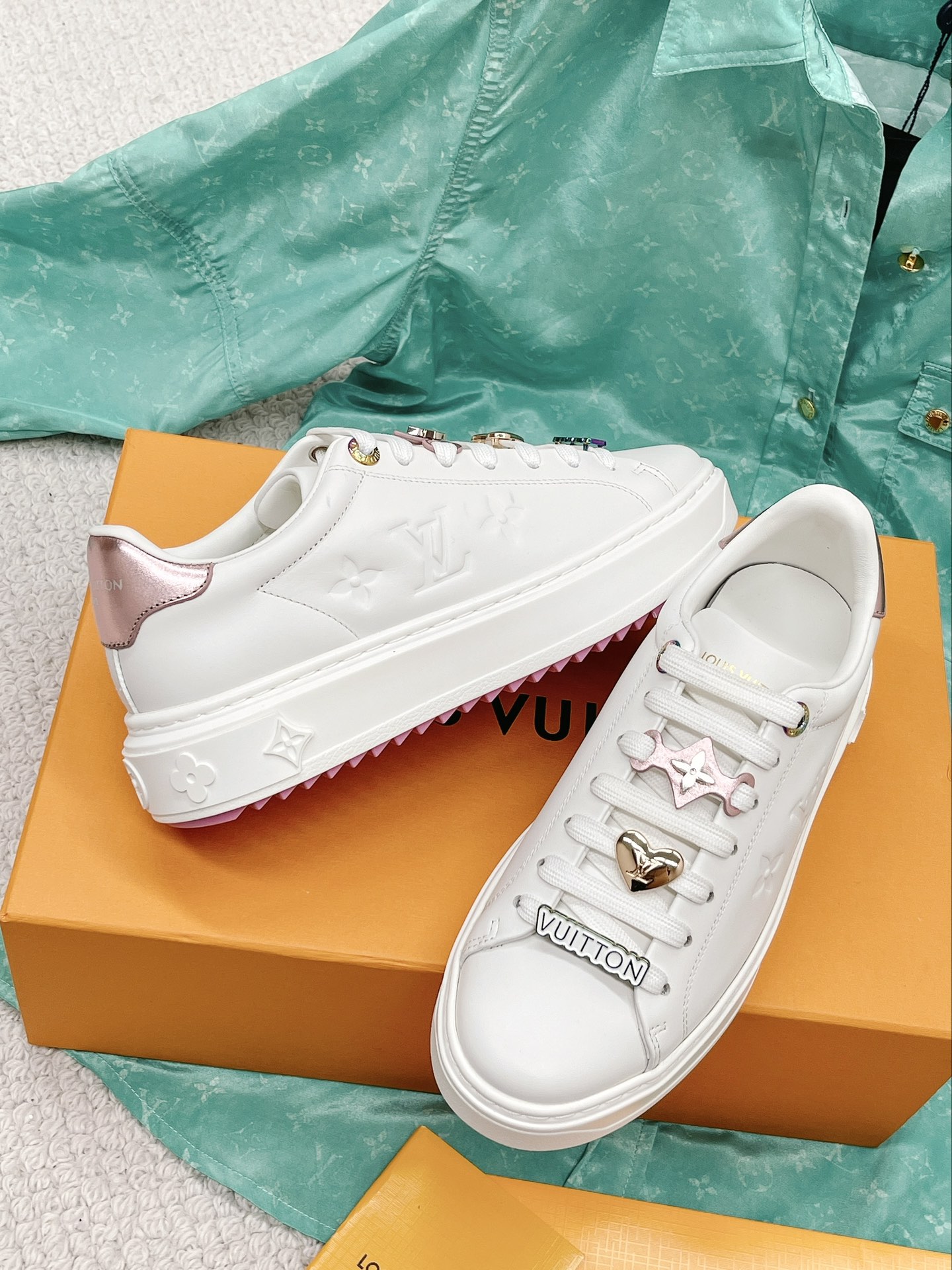 Louis Vuitton Women's Time Out Sneaker Pink For Women LV 1AADNC - Soul Replicas