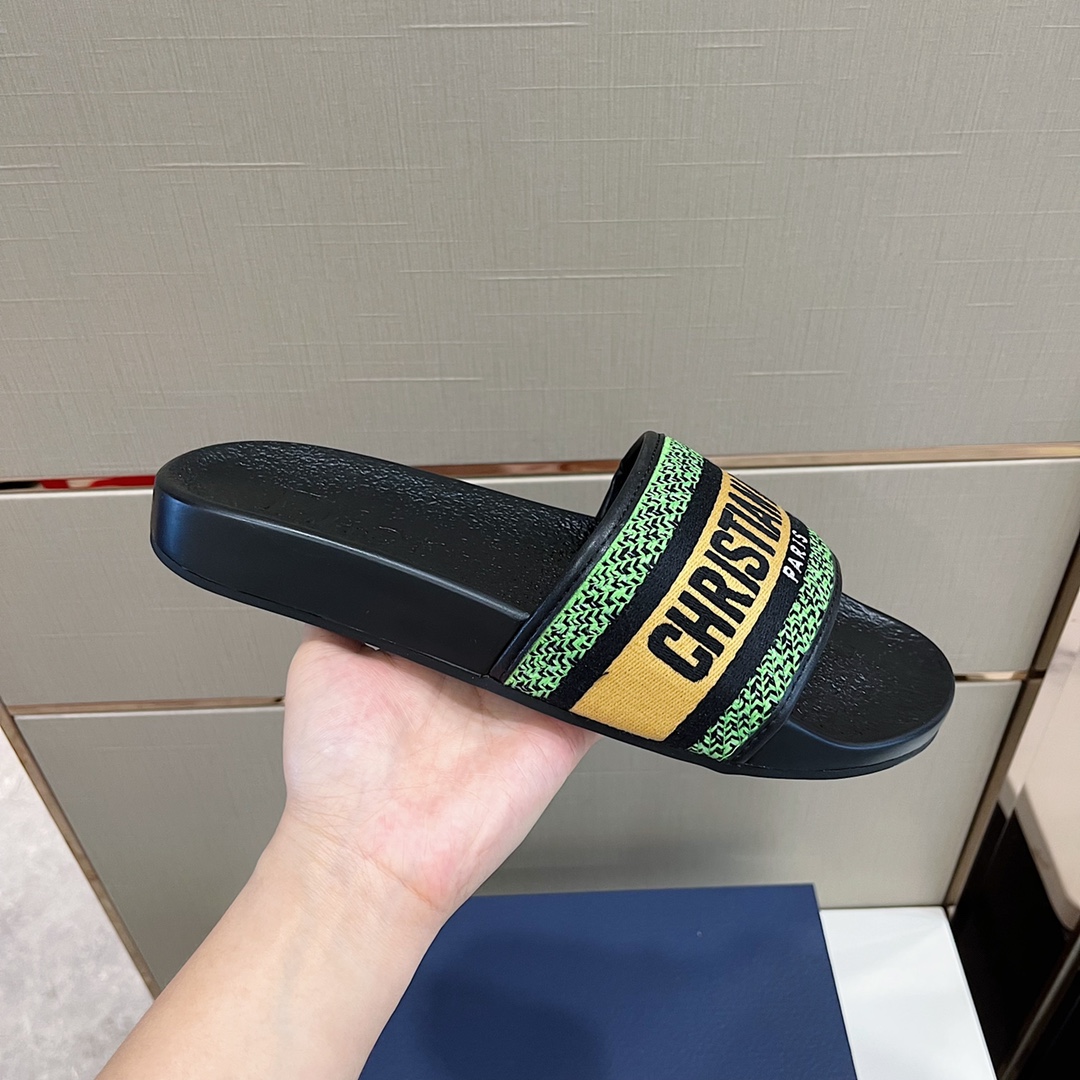 Christian Dior Aqua Sandal Black/Yellow For Men CD - Soul Replicas