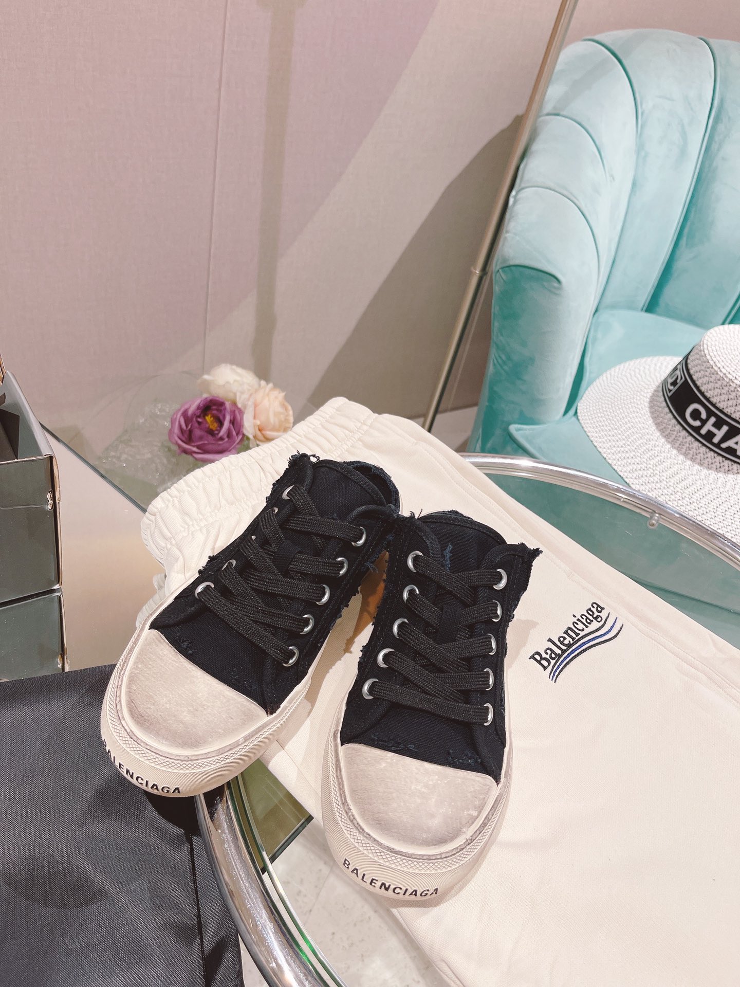 Balenciaga Paris Trainers Mule Black For Women - Soul Replicas