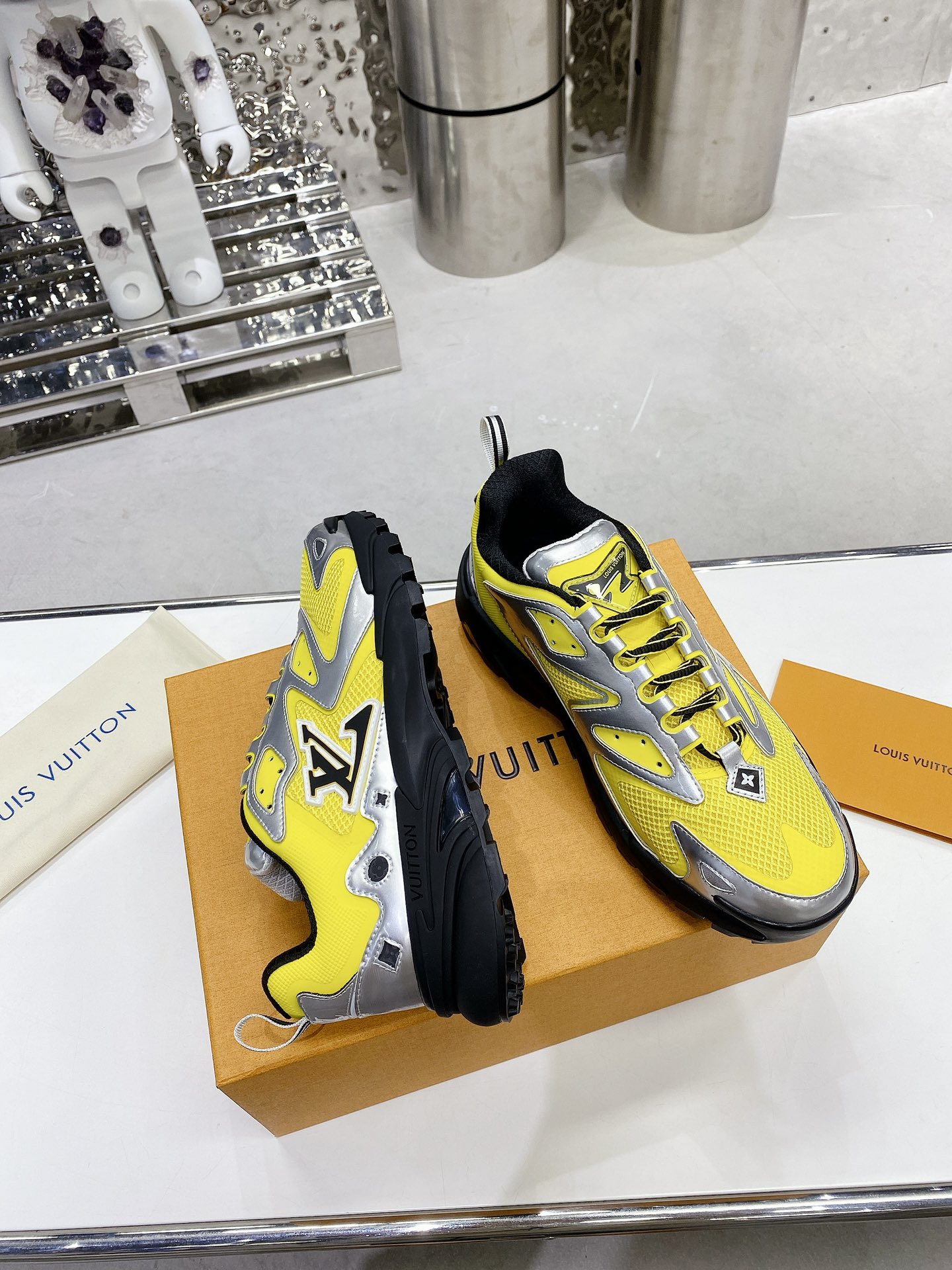 Louis Vuitton Women's LV Runner Tatic Sneaker Yellow For Women LV - Soul Replicas