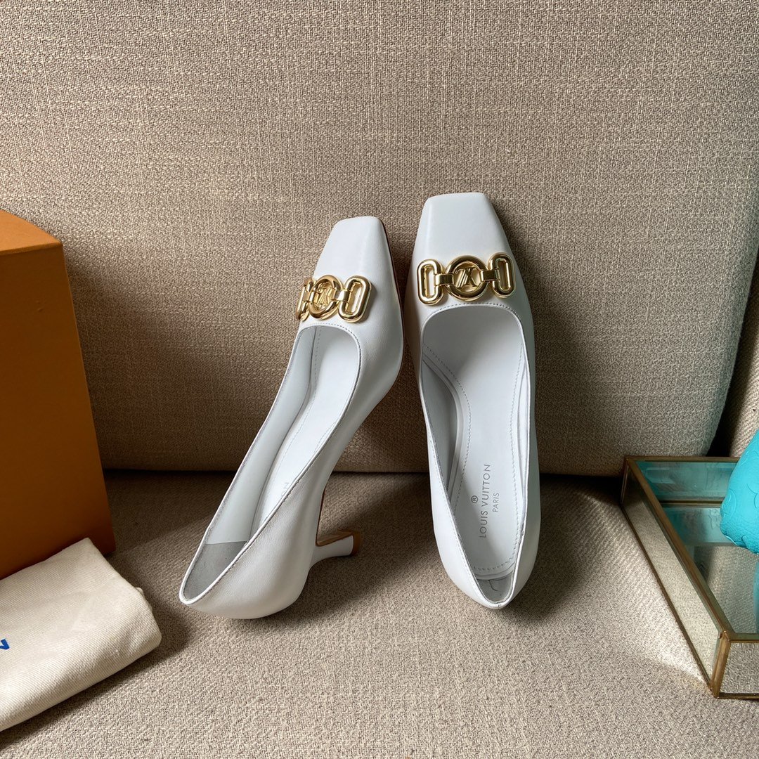 Louis Vuitton Women's Rotary Pump White For Women LV 1AAE2Y - Soul Replicas