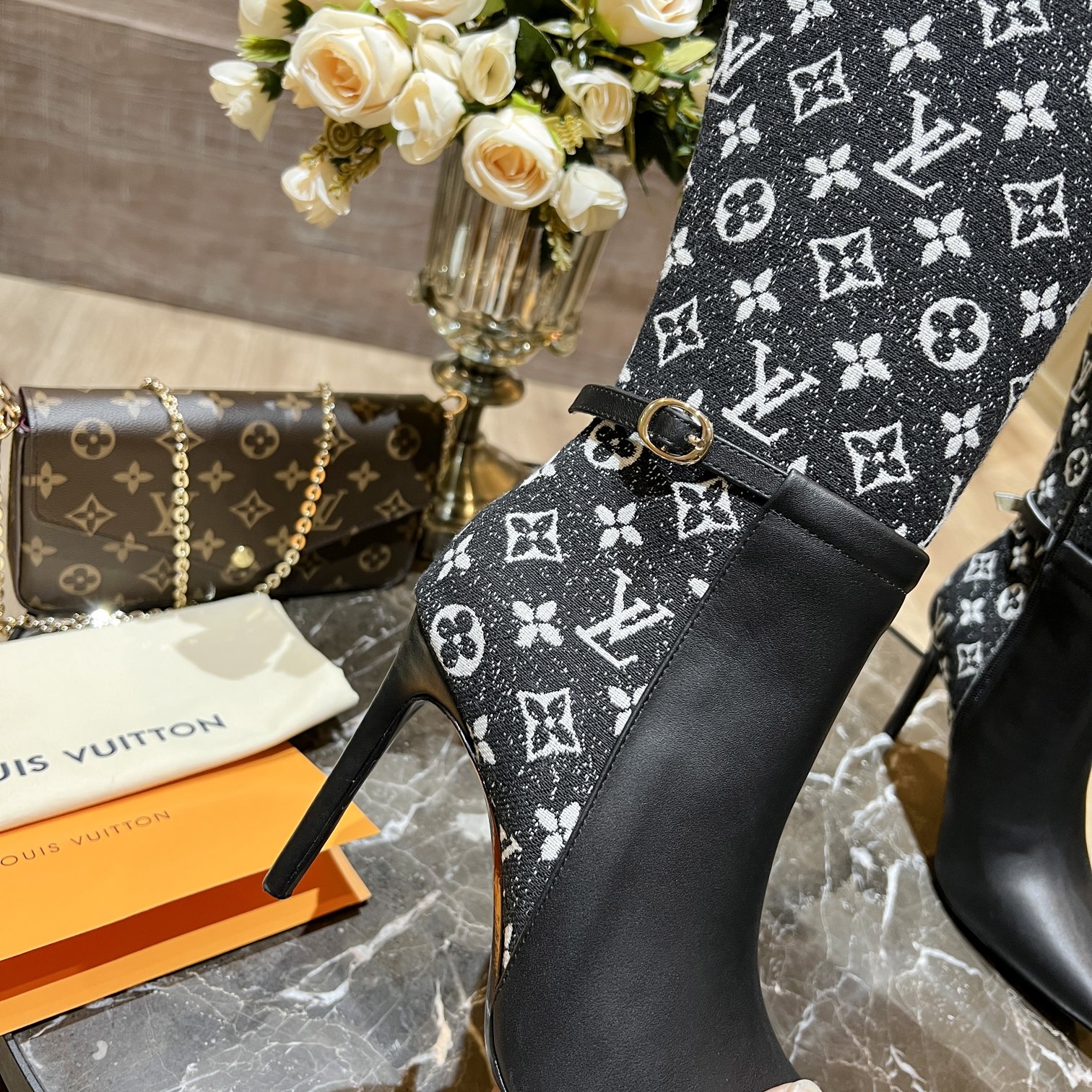 Louis Vuitton Women's Bottine Silhouette Black For Women LV - Soul Replicas