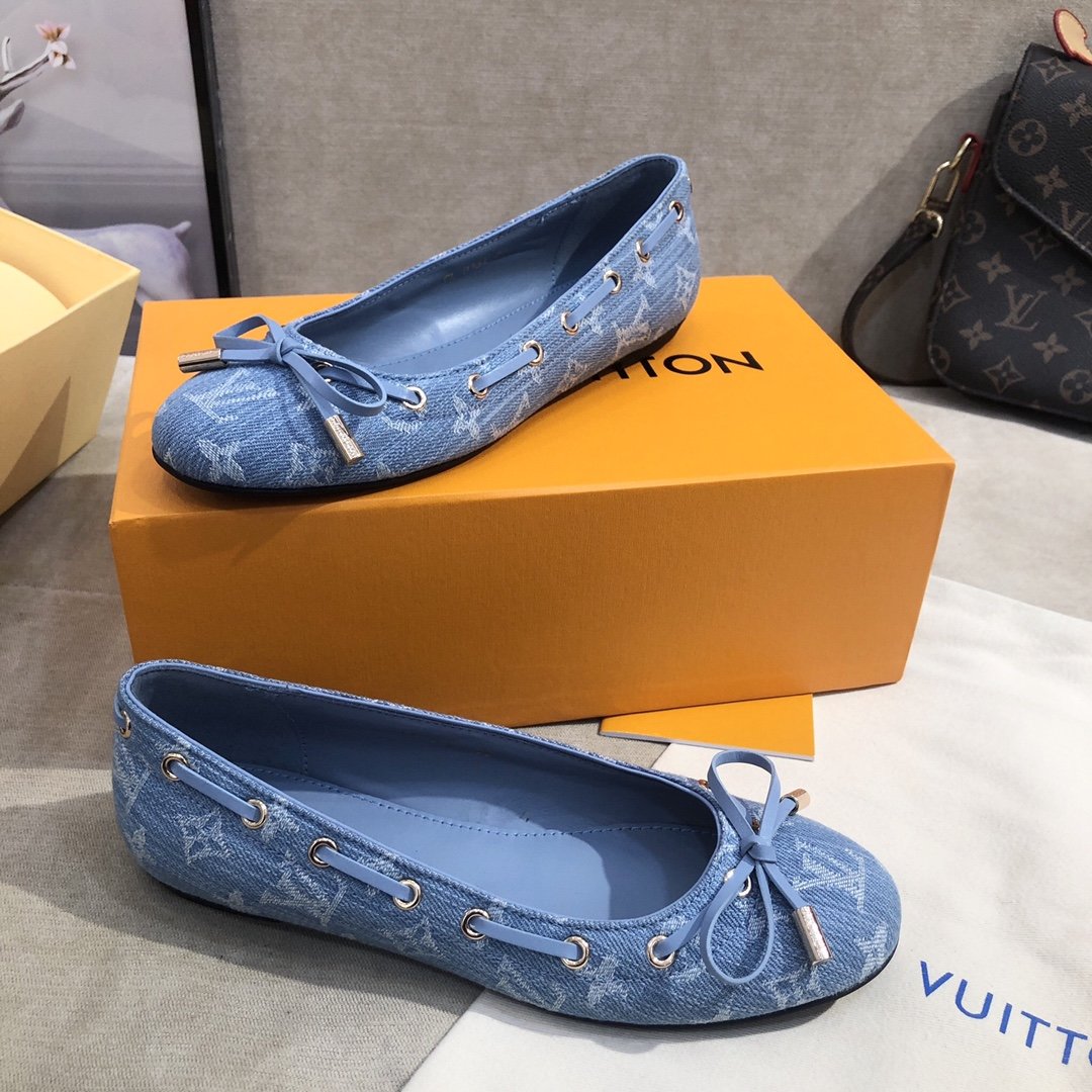 Louis Vuitton Gloria Flat Loafer Blue For Women LV - Soul Replicas