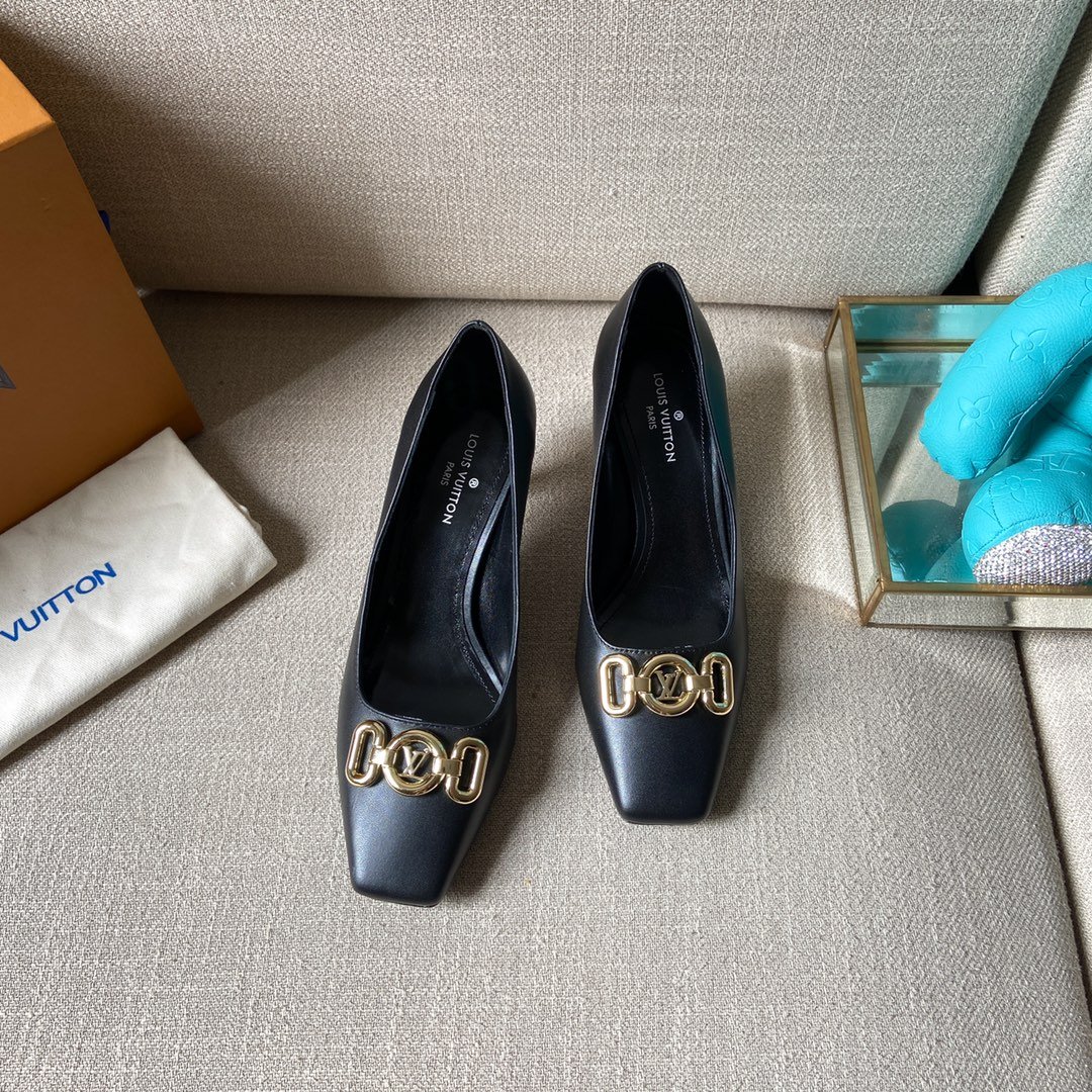 Louis Vuitton Women's Rotary Pump Black For Women LV 1AAE24 - Soul Replicas