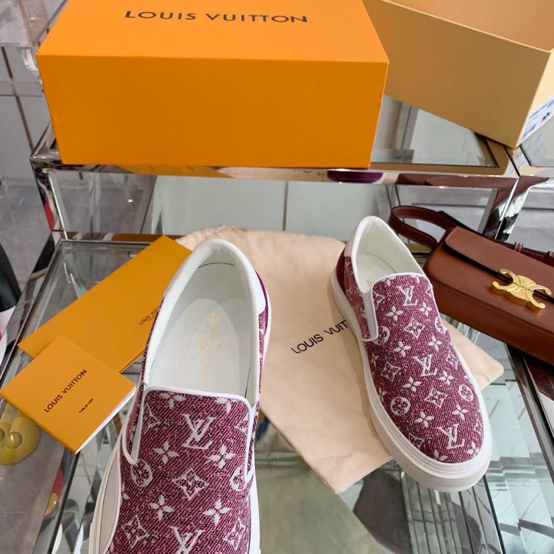 Louis Vuitton Women's Trocadero Slip On Red For Women LV - Soul Replicas